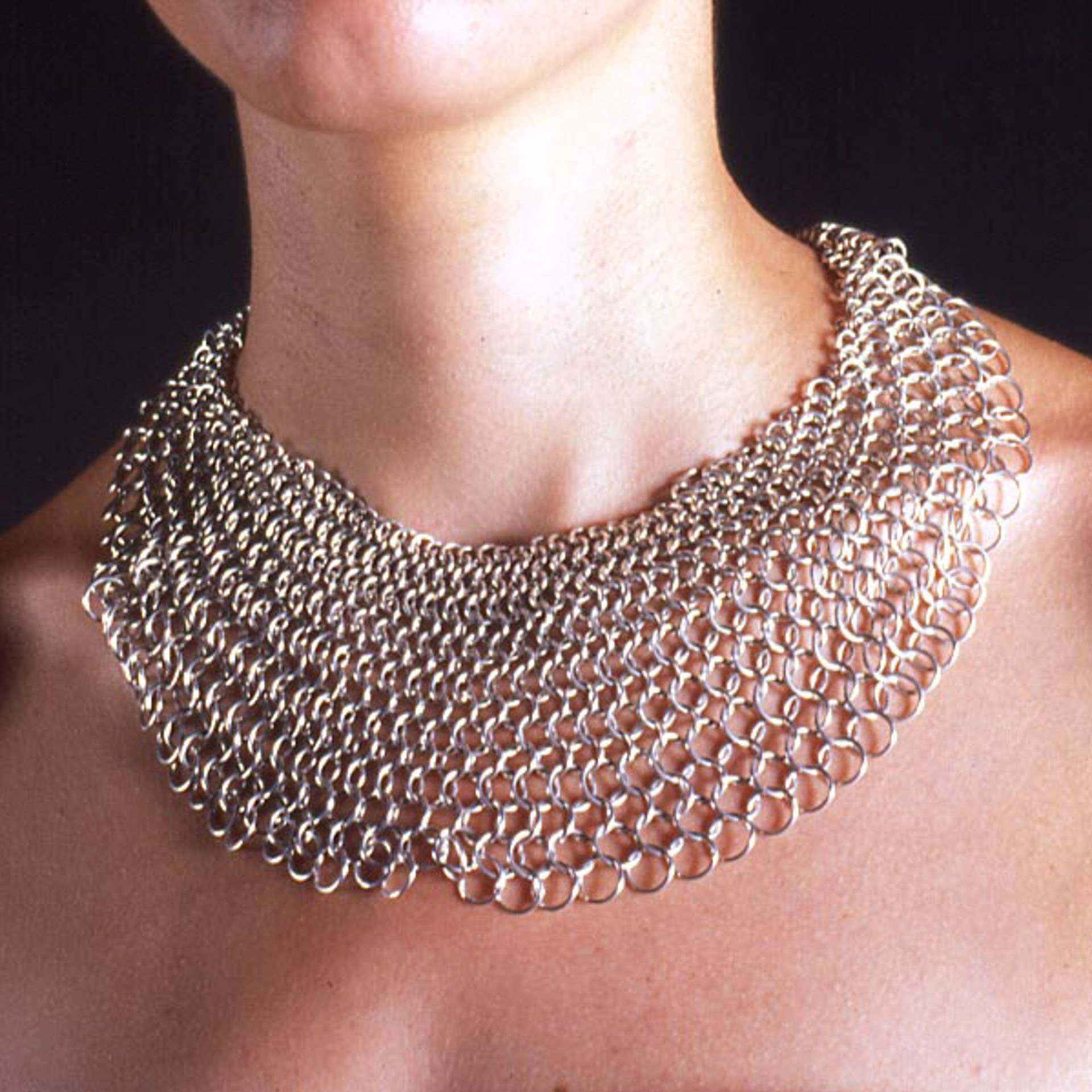 Gradiated ringmail necklace - Sterling silver