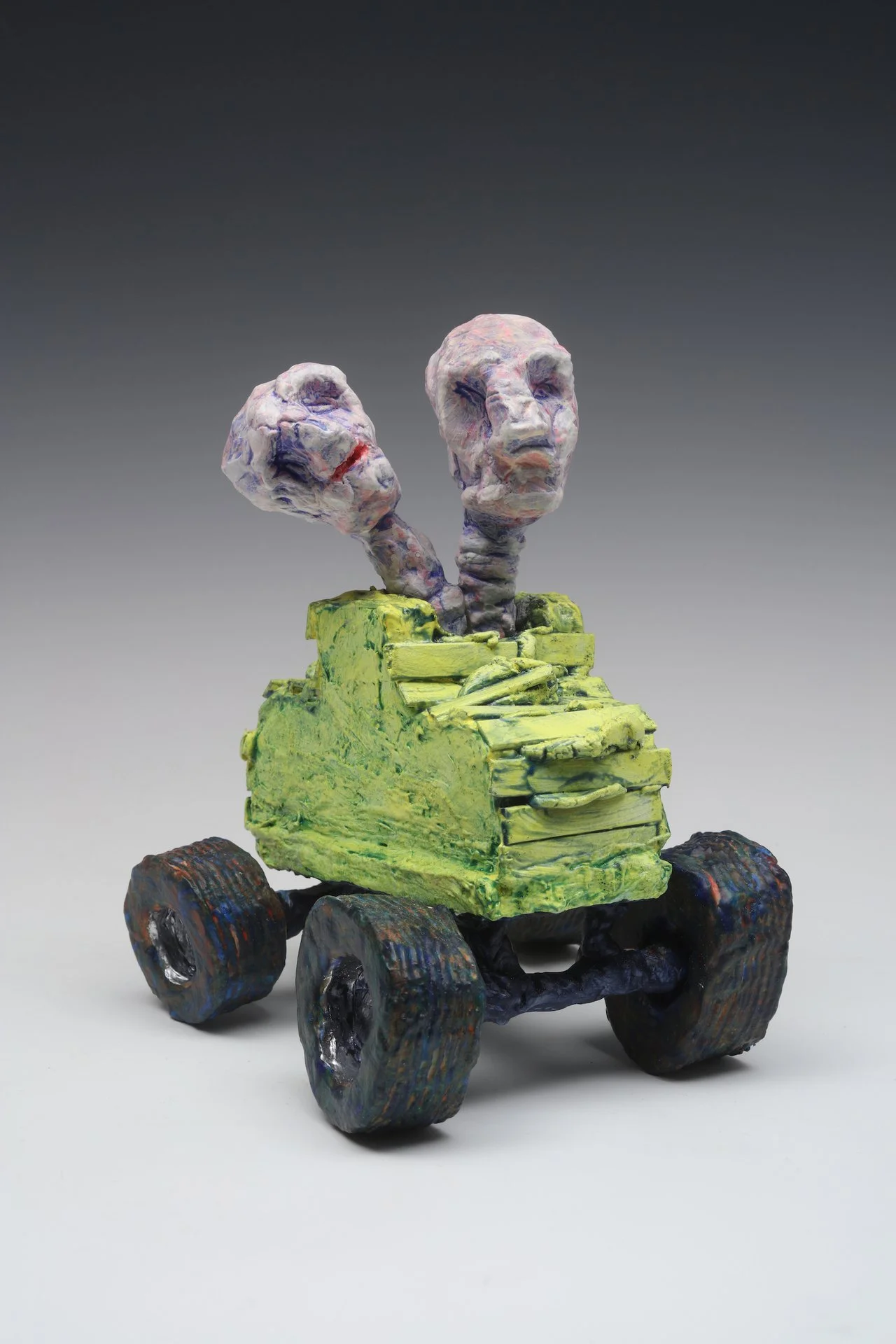Karl Hauser, riding in a car