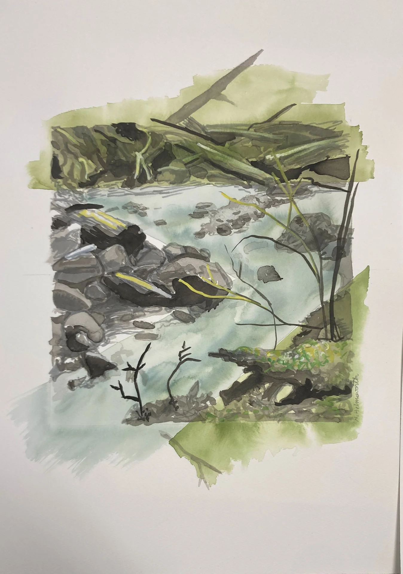 Nancy Helmsworth, Creek, zigzag flow