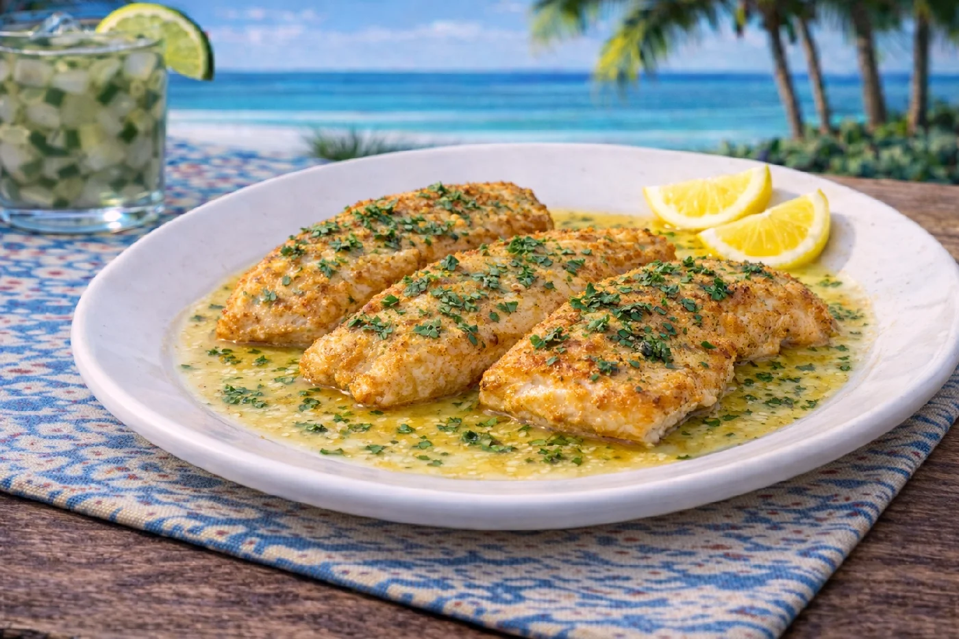 Plate of Triggerfish francaise