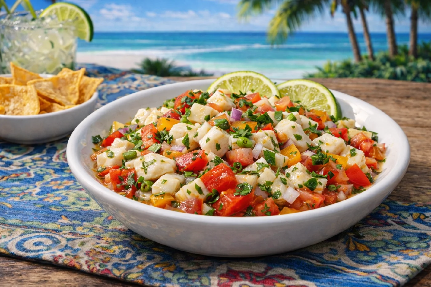 Plate of Cobia Ceviche