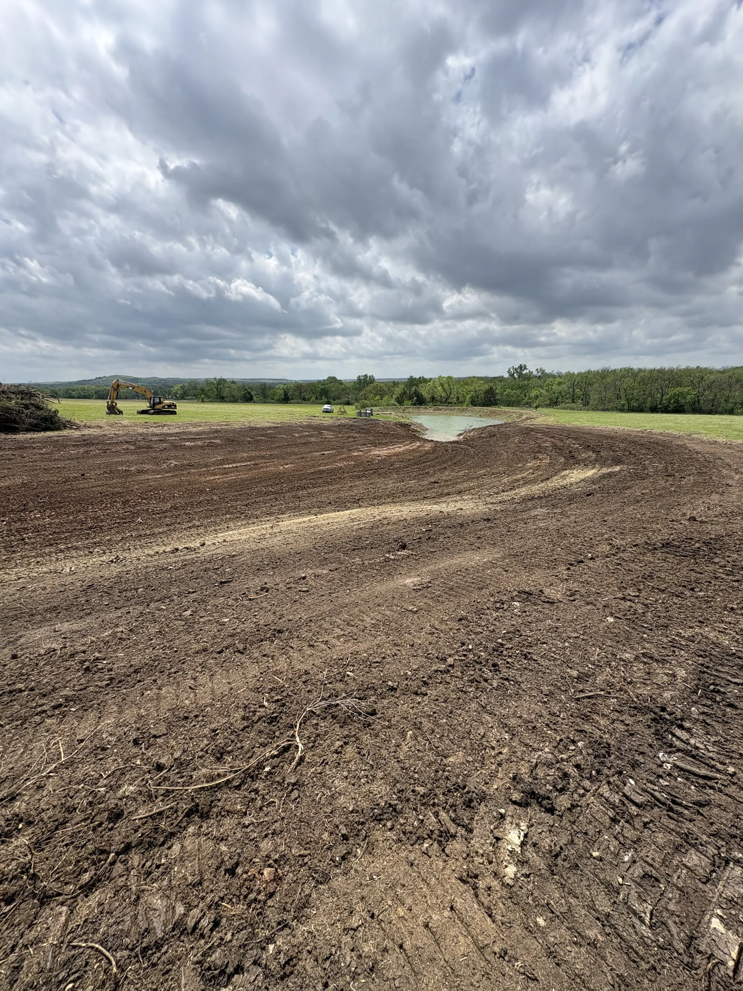 Pond Water Inlet: Clearing, Grading, and a Terrace build - Maple Hill, KS
