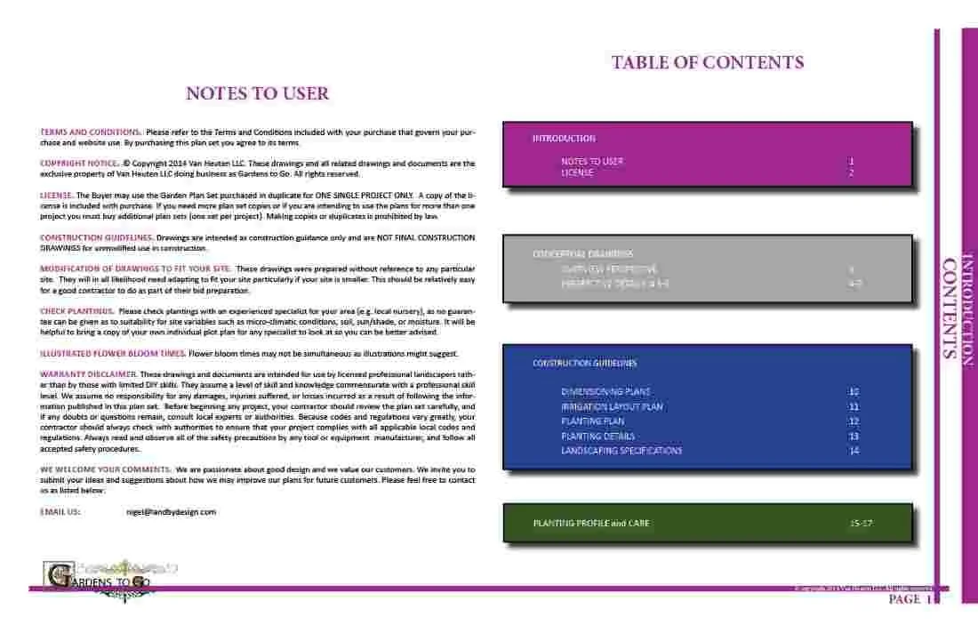 CONTENTS PAGE