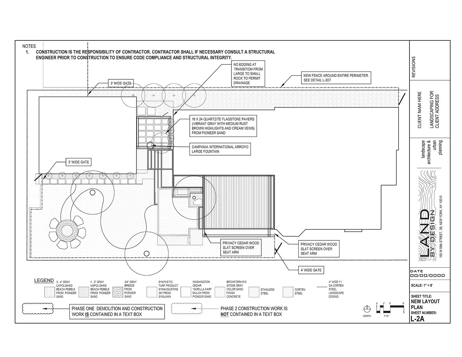 LAYOUT PLAN — LAND BY DESIGN