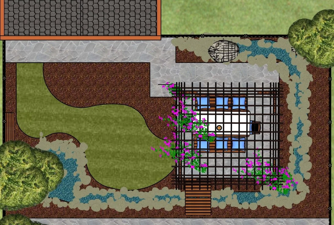 BABBLING BROOK for Rectangular Lot