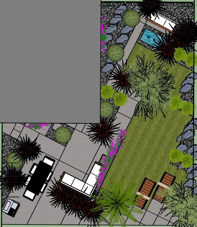 CONTEMPORARY CHIC-OPTION ONE for L-Shaped Lot