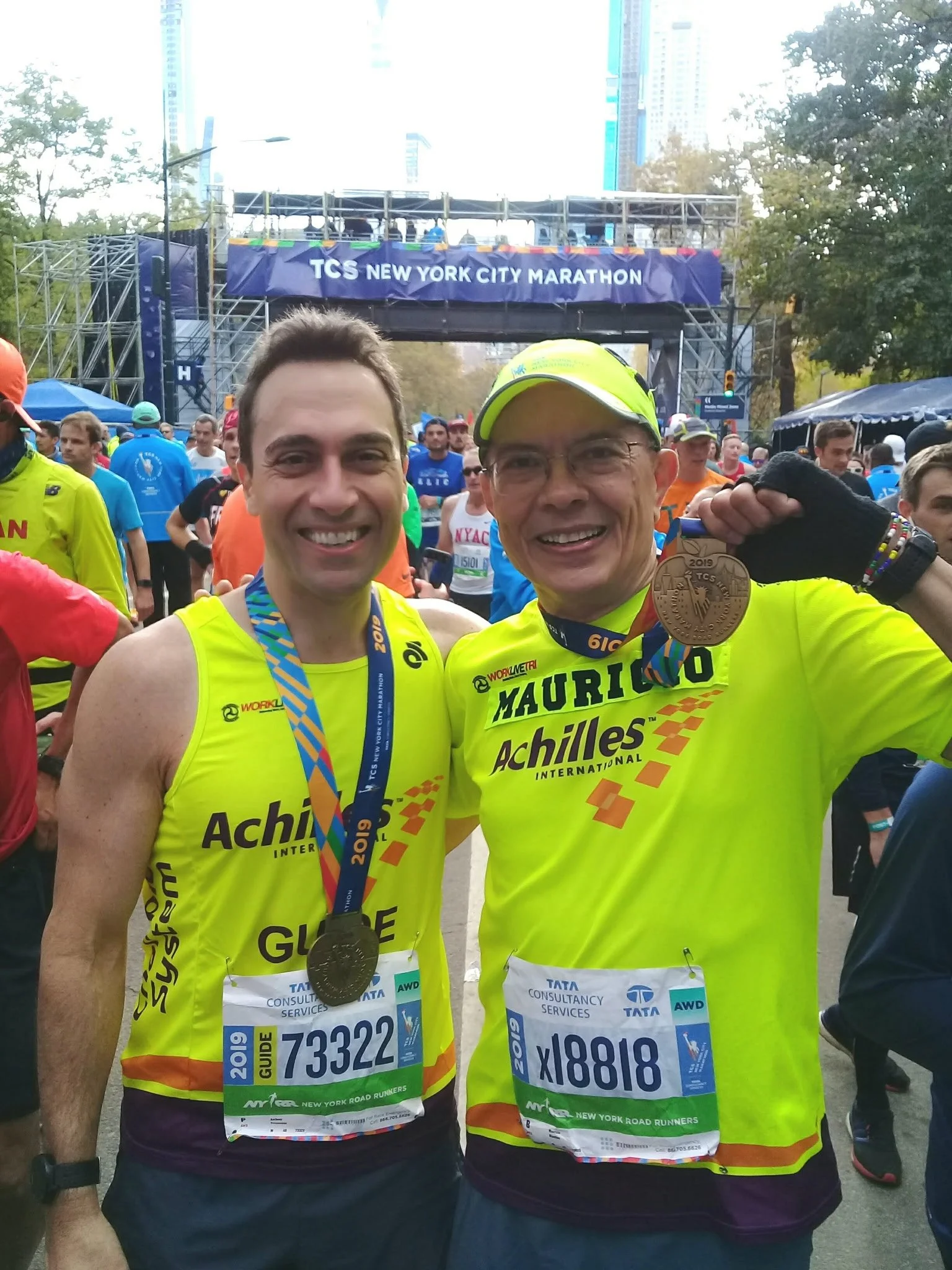 Photo: Mauricio and Guide Finish Line