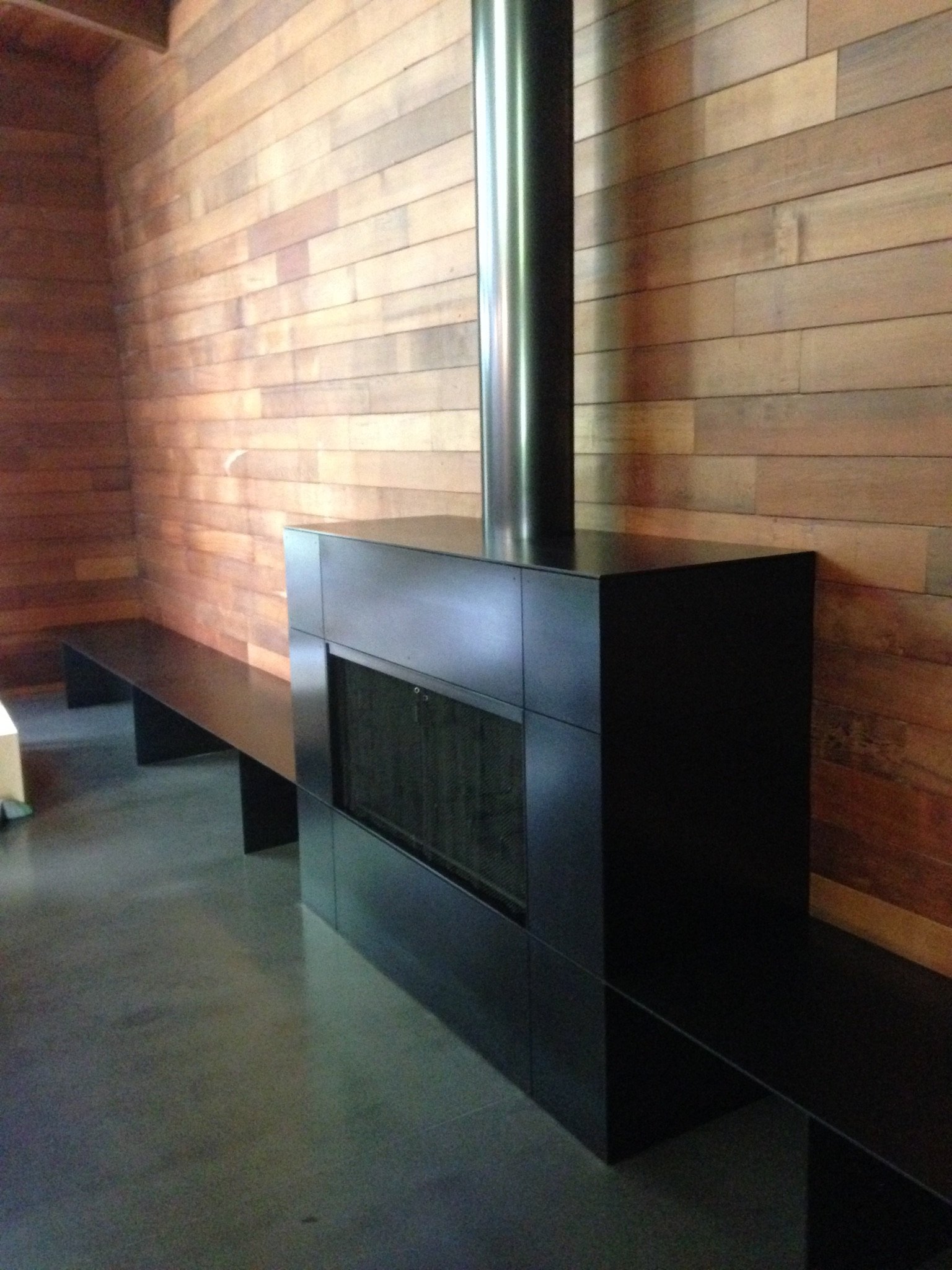 Fireplace.