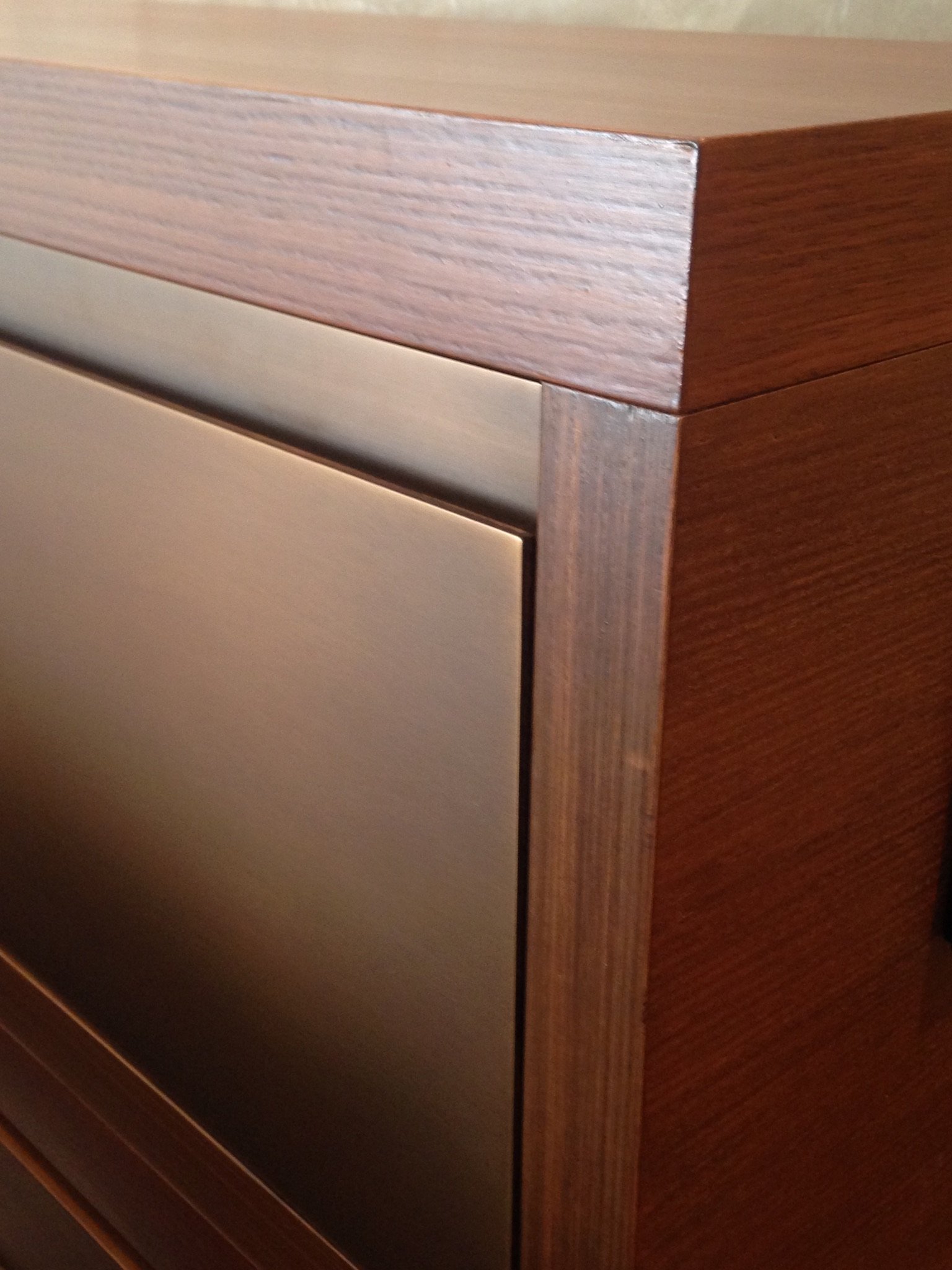 Close-up of a custom cabinet.