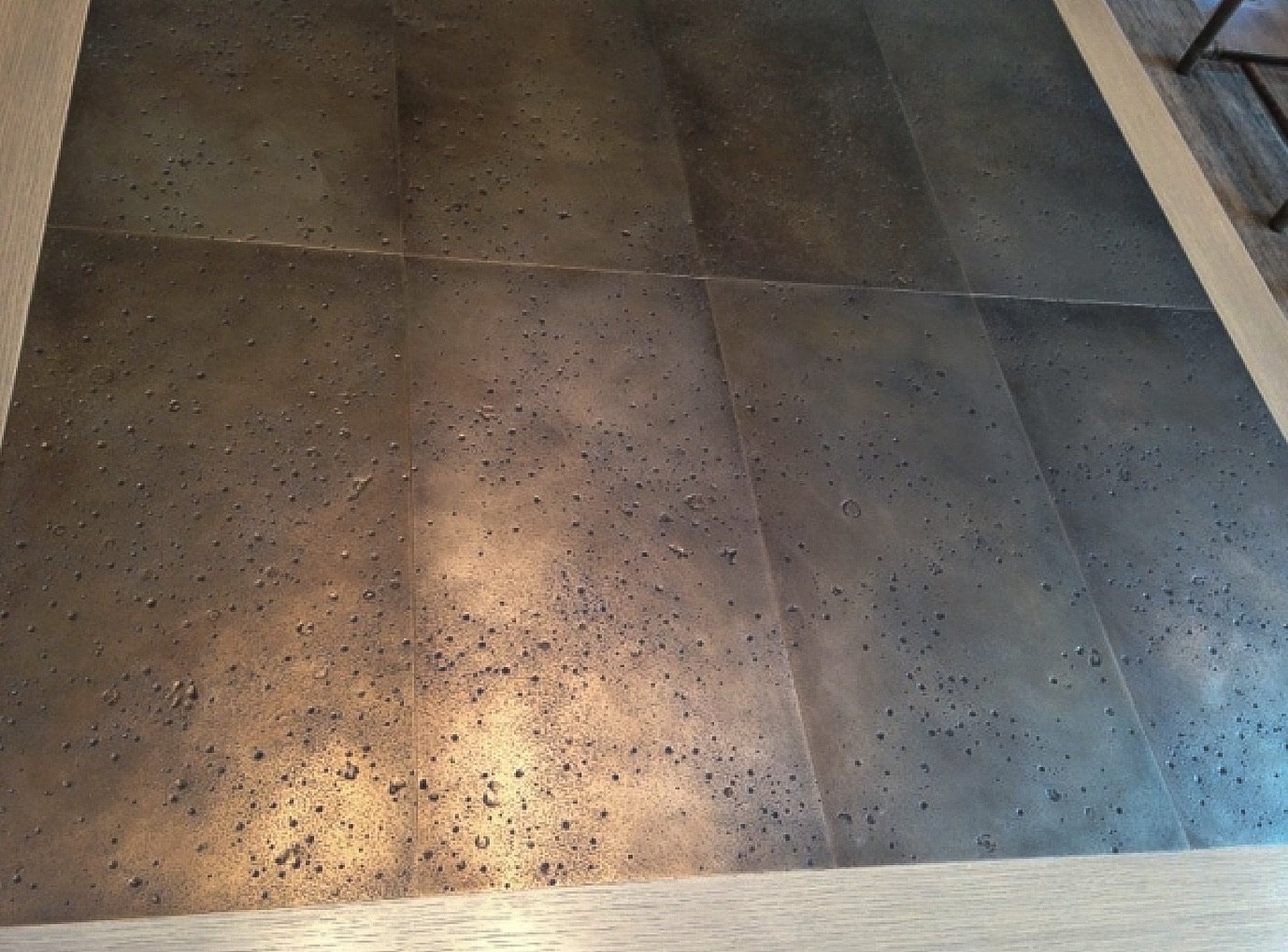 Textured metal detail.
