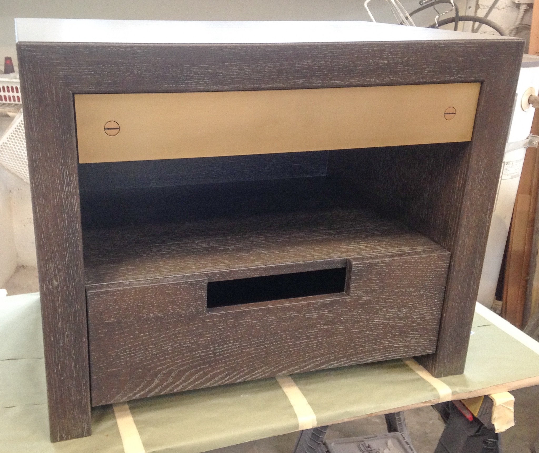 Custom side table.