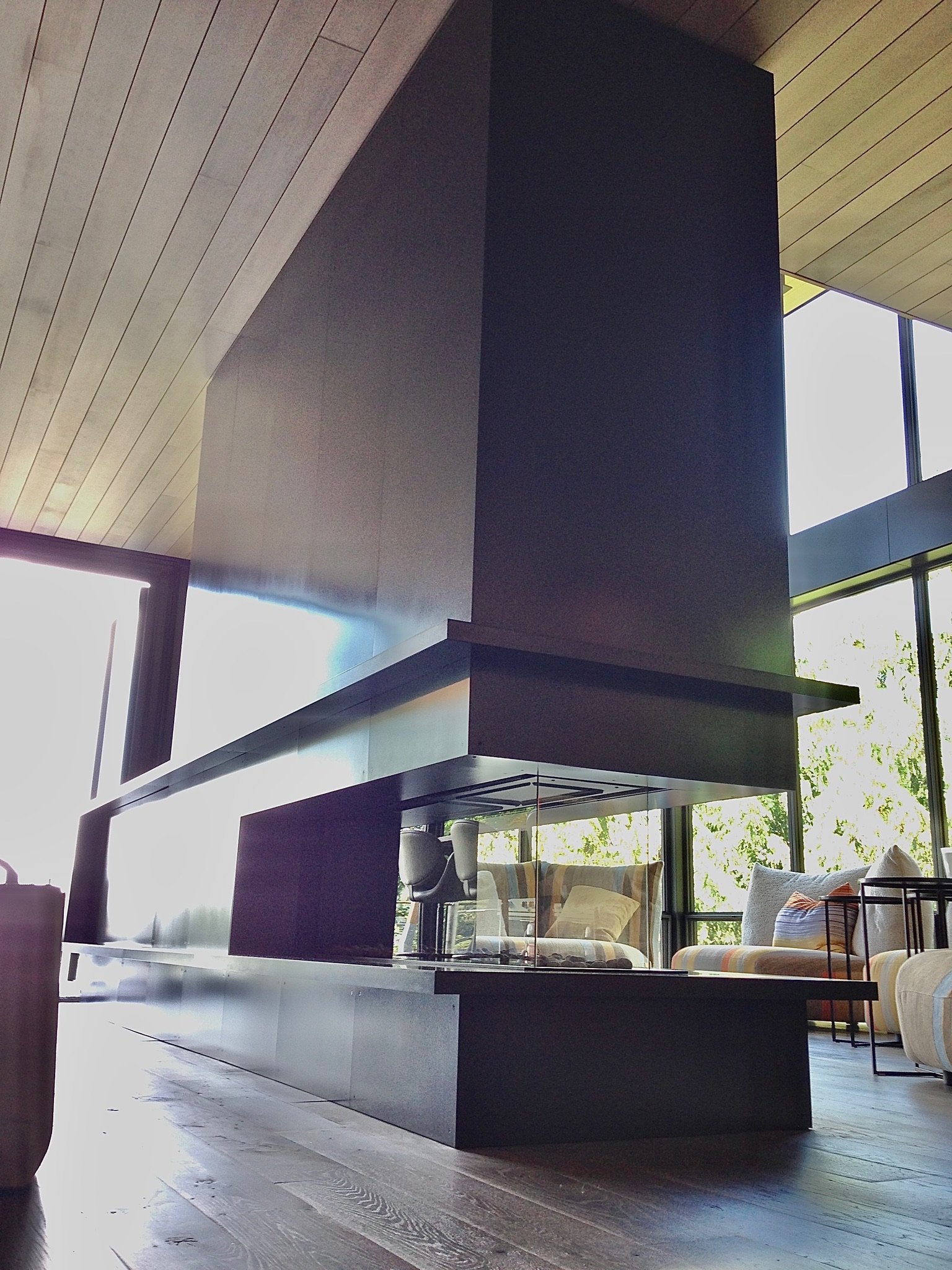 Fireplace.