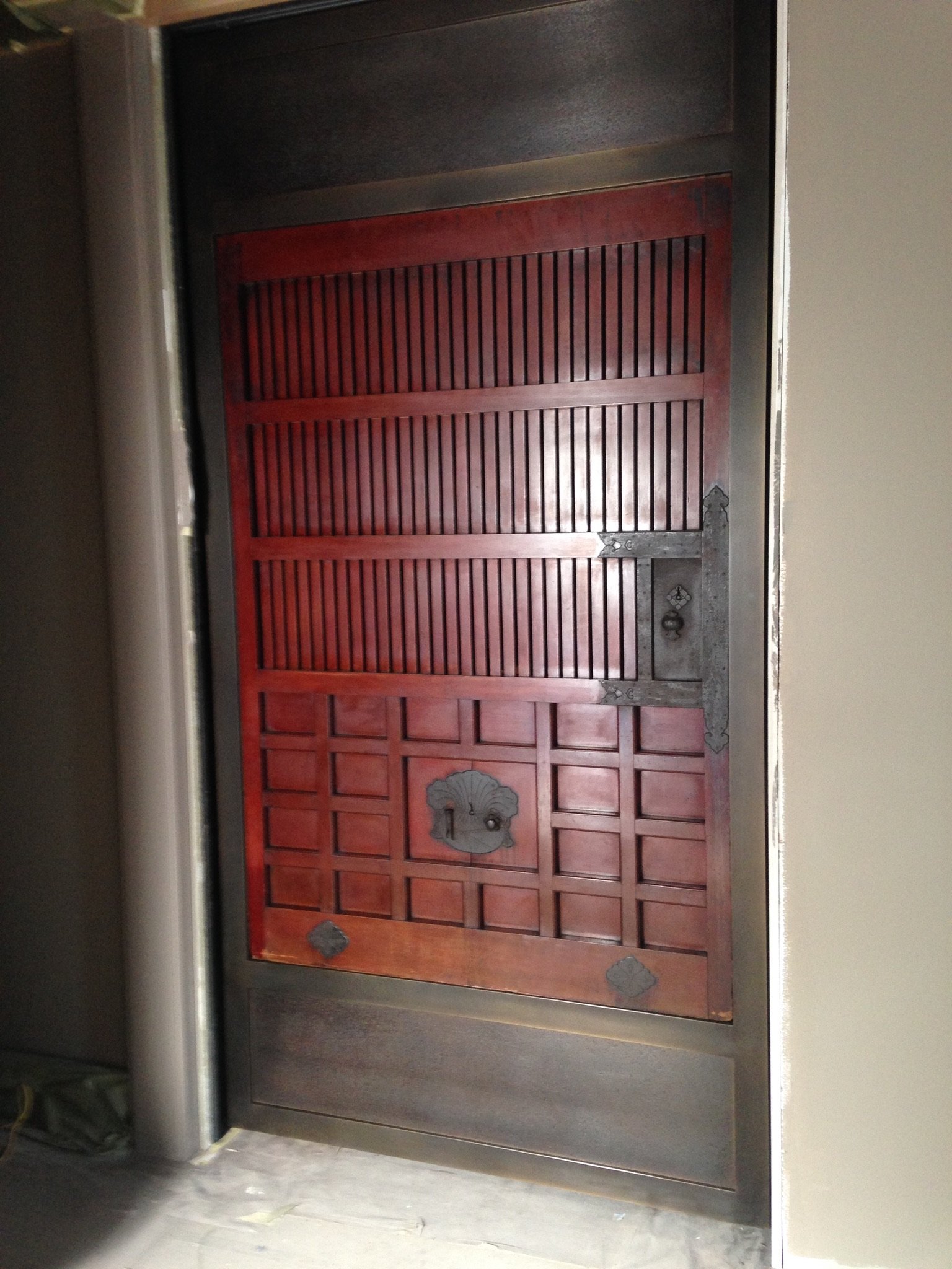 A traditional Japanese-style door.
