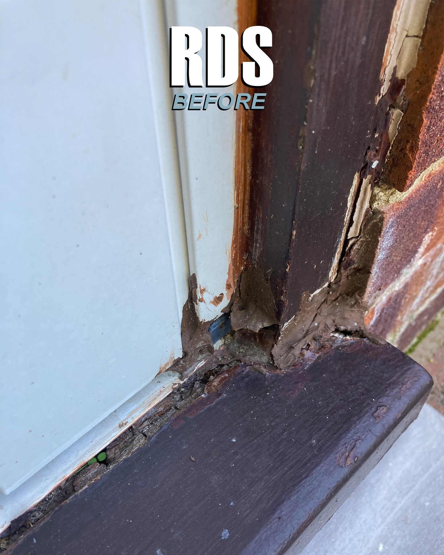 RDS | Rotten french door frames repaired and re-stained: cutout, filled and stained.

✅ Domestic &amp; commercial property care.
✅ Reliable, high-quality service.

&bull; VIEW BIO FOR CONTACT INFORMATION &bull;