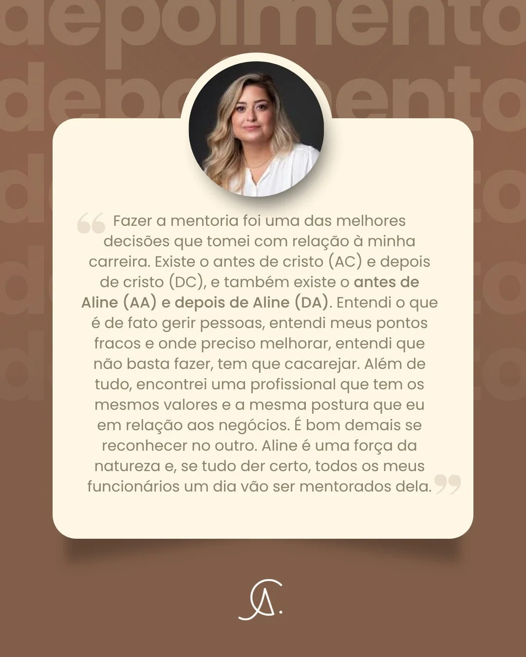 Poucas coisas me realizam mais do que saber que meu trabalho foi capaz de transformar a trajet&oacute;ria de algu&eacute;m. No fim, &eacute; sobre deixar pessoas melhores do que quando nossos caminhos se encontraram.

#alinecauduro #lideran&ccedil;ae