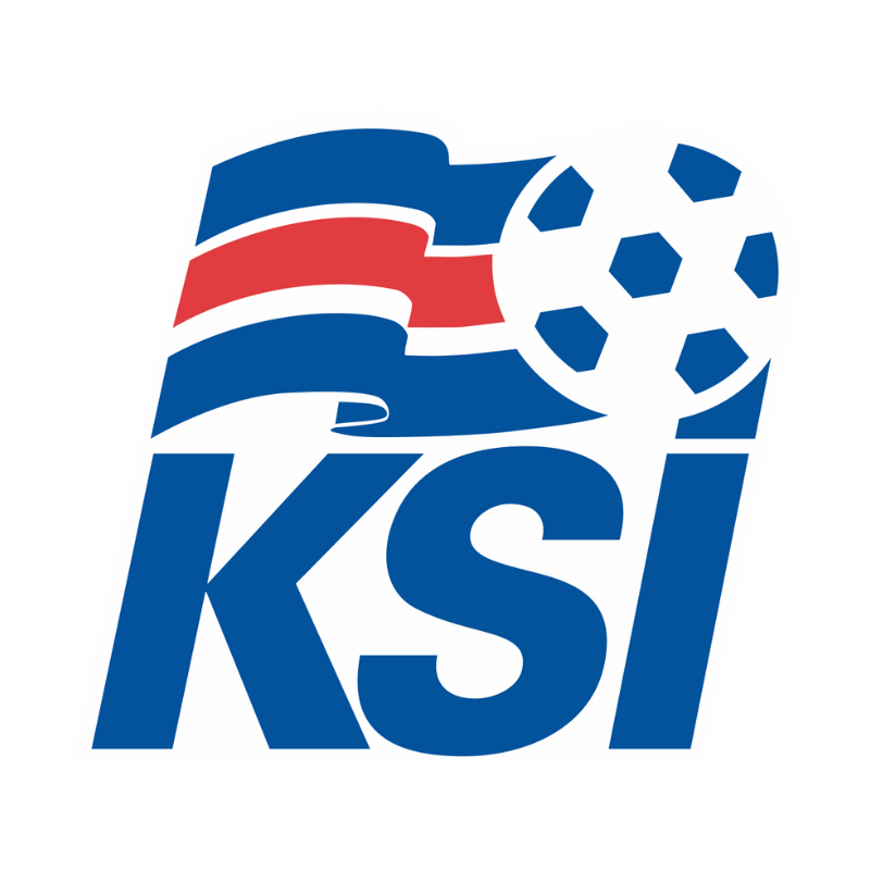 Logo of KSI featuring a stylized flag, soccer ball, and text.
