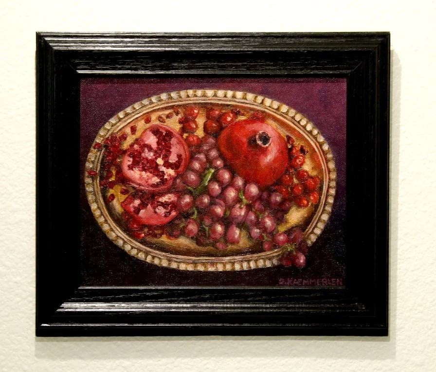 Red Delicious, c. 2026, oil on canvas board, 8" by 10" 