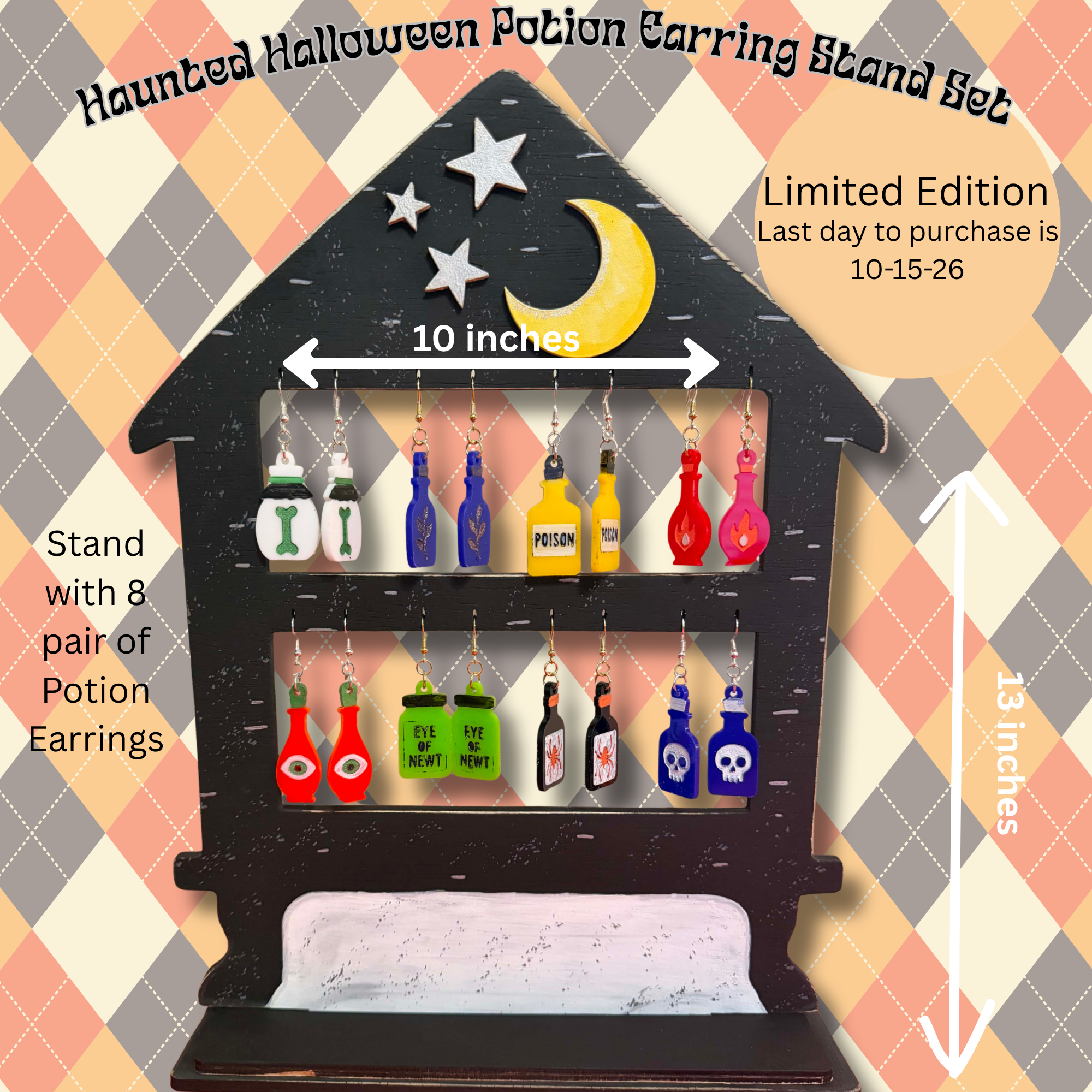 Haunted Potion House w/ Earrings