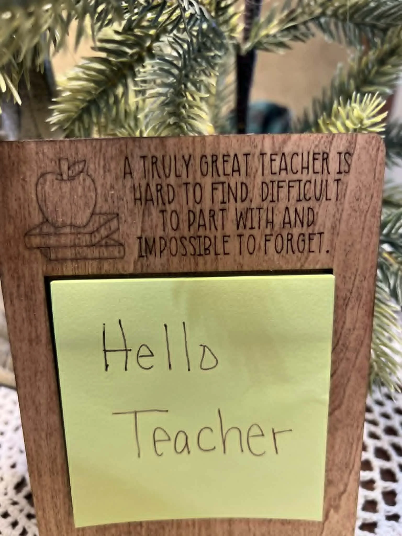 Teacher Sticky Note Holder
