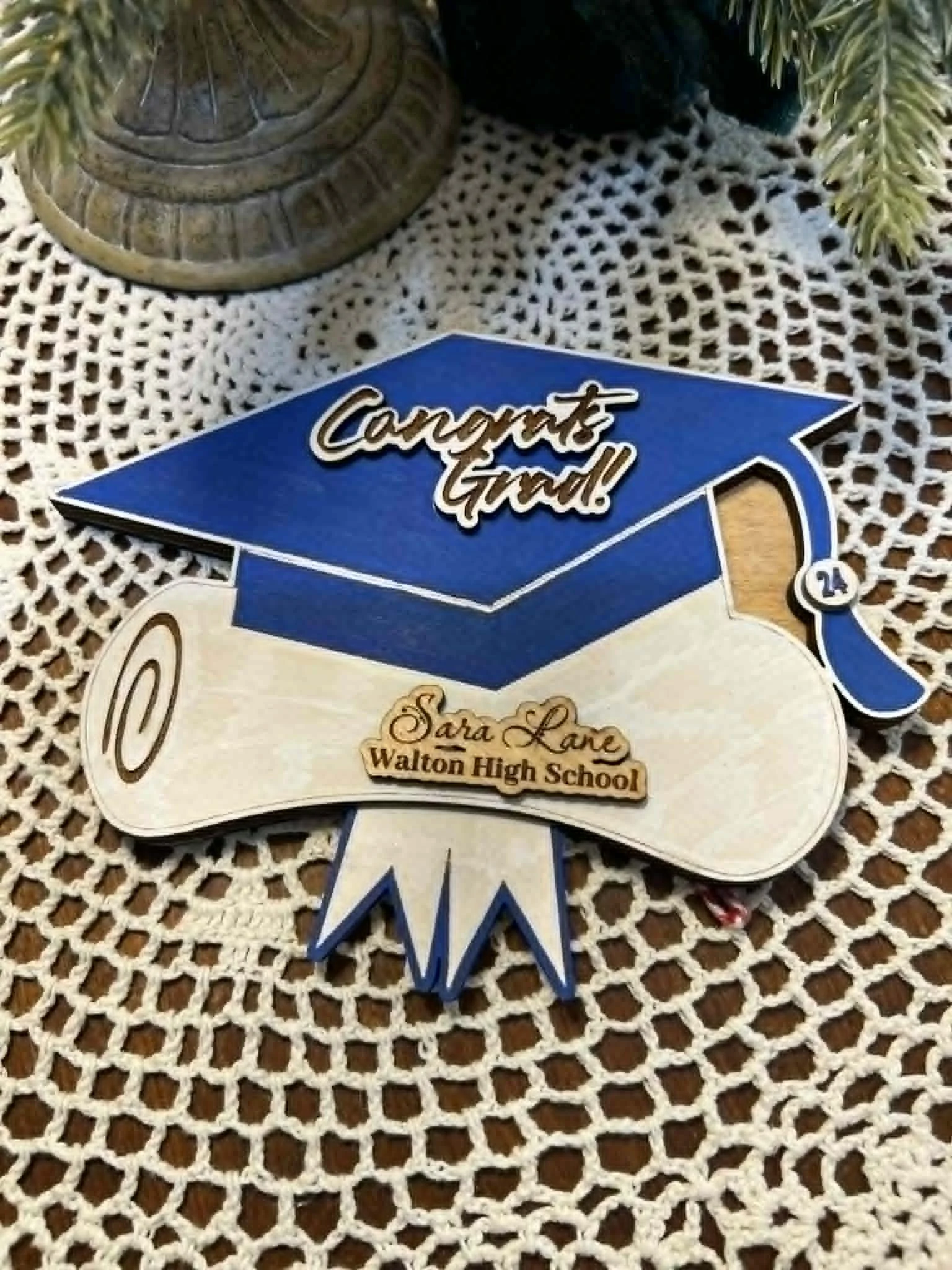 Graduation Hat Gift Card Holder & Keepsake