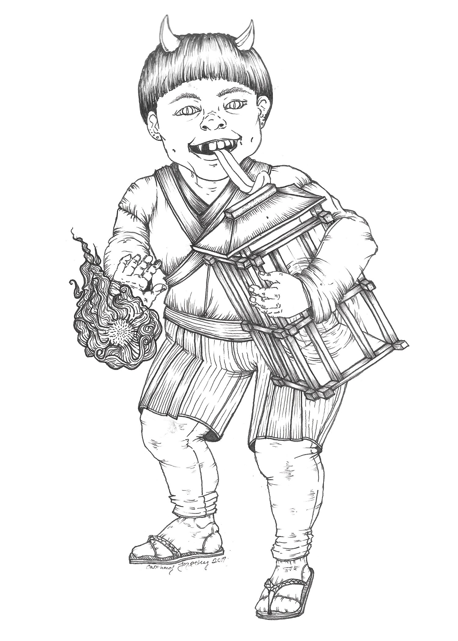 5X7 lantern licker front BW.jpg