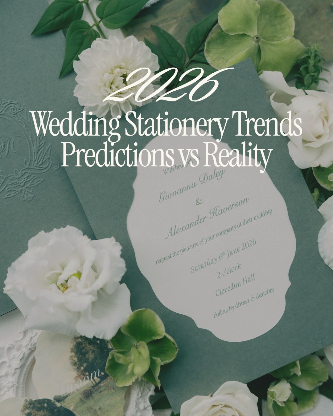 Every year, the wedding world predicts the colours, styles and details we&rsquo;re all going to see everywhere, but what actually makes it into real weddings? ~ Now I want to know: what do you think will define weddings in 2027? ~ #WeddingStationeryT