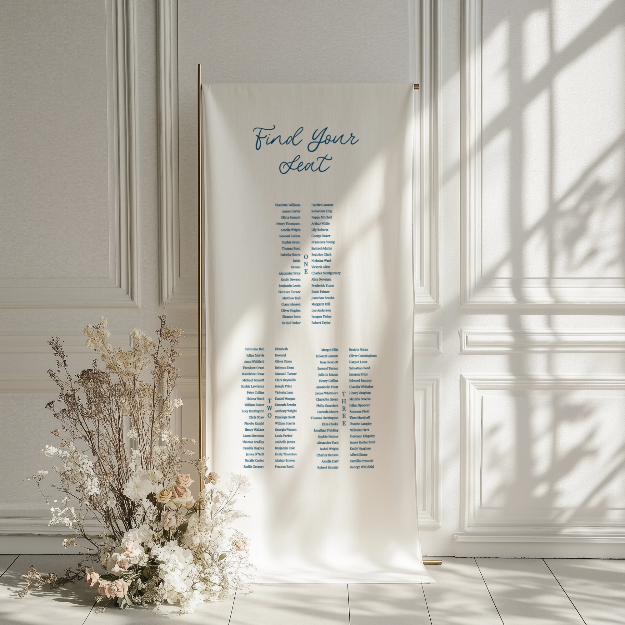 Dawn Linen Table Plan Signage