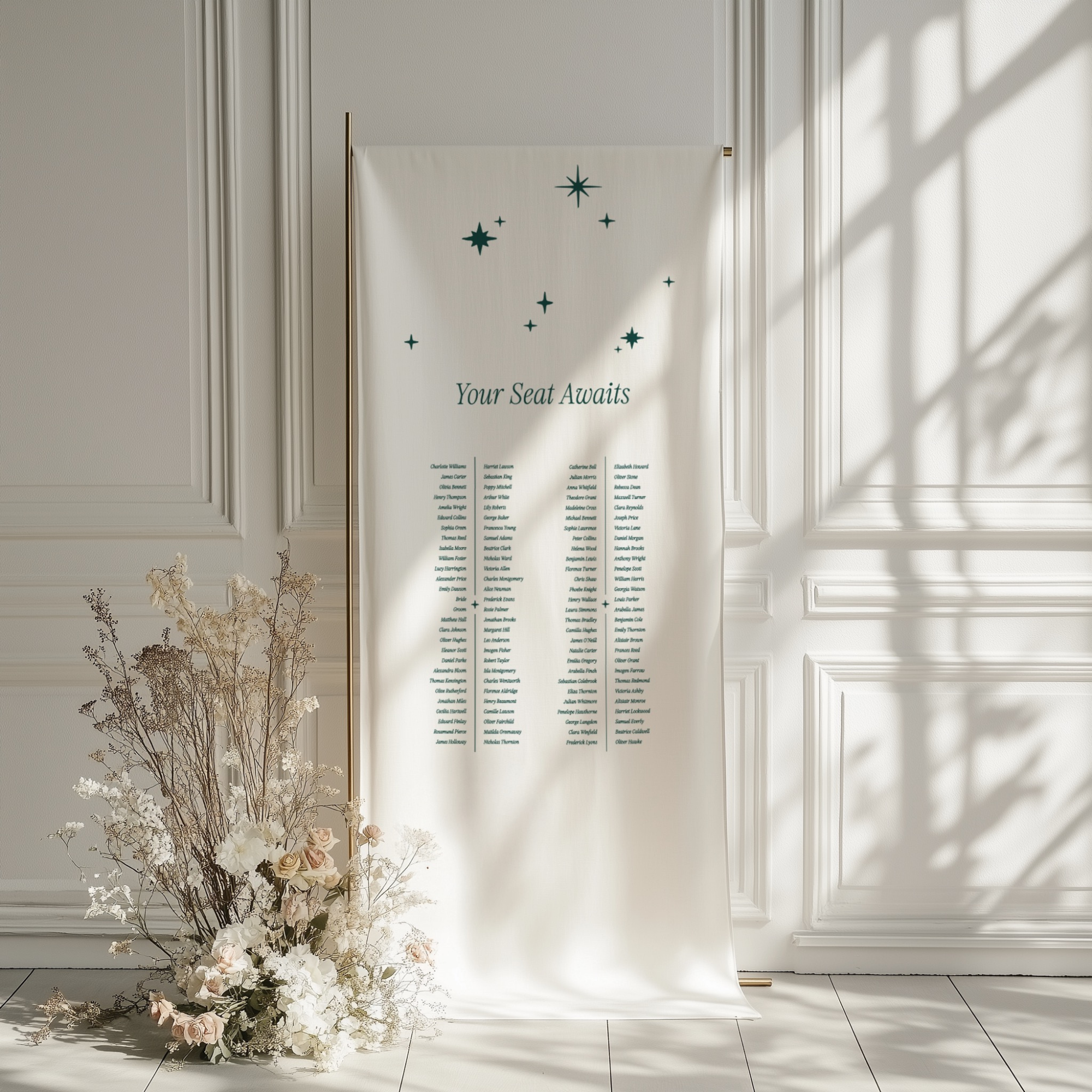 Nova Linen Table Plan Signage