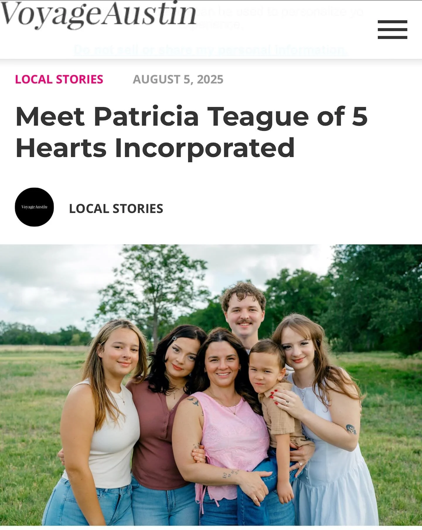 We&rsquo;re honored to be featured in Voyage Austin Magazine! 🤎

5 Hearts was born from a vision of faith, family, and community. What started as a dream has grown into a movement rooted in love and purpose&mdash;and we&rsquo;re just getting started