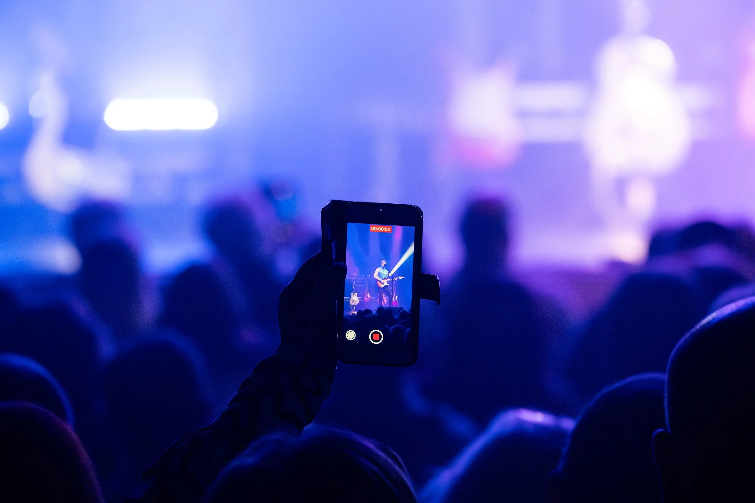 Behind-the-scenes photograph of a live music artist at The Fire Station, Sunderland.