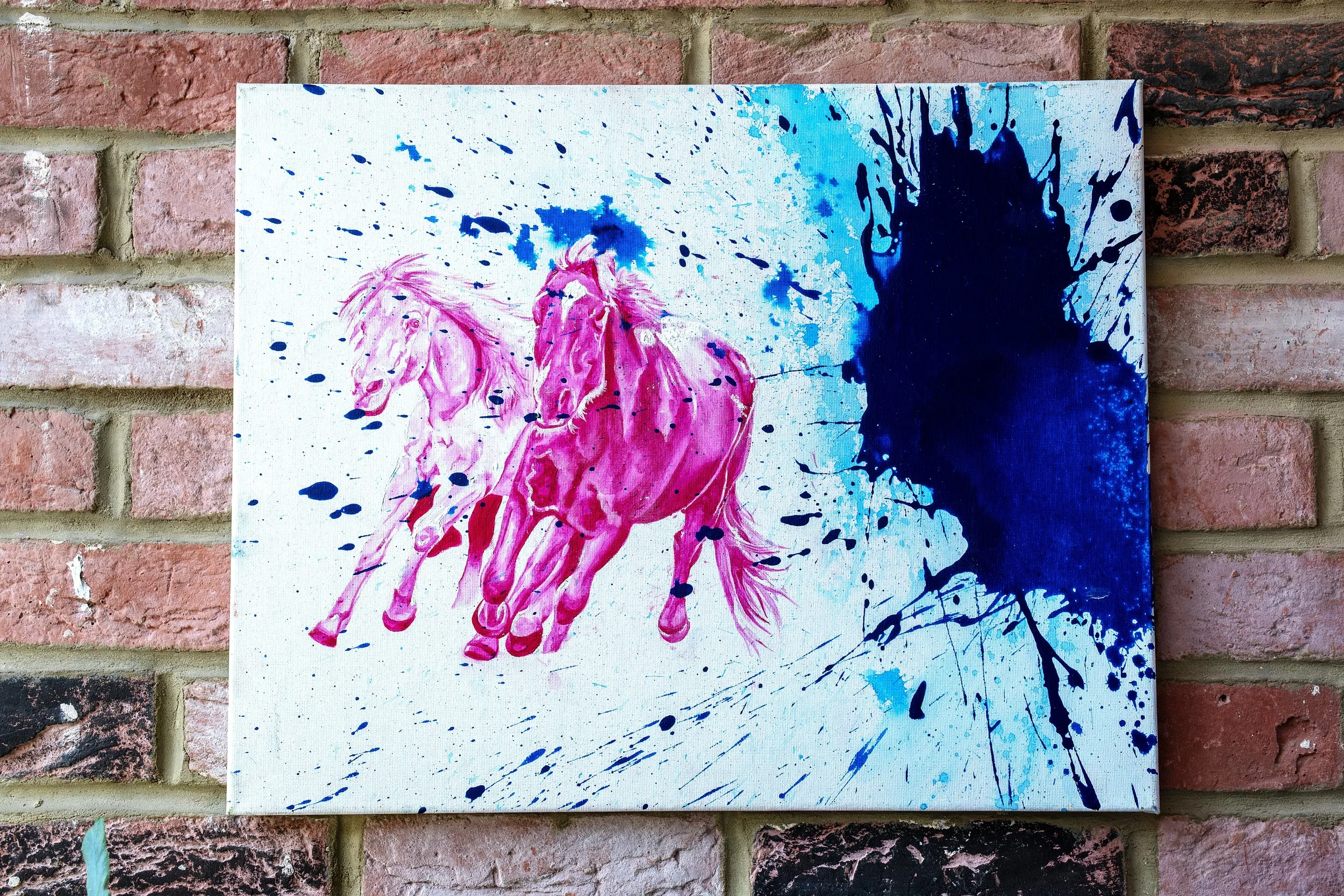 Finished artwork photography, painting displayed in it's environment, working with local artists