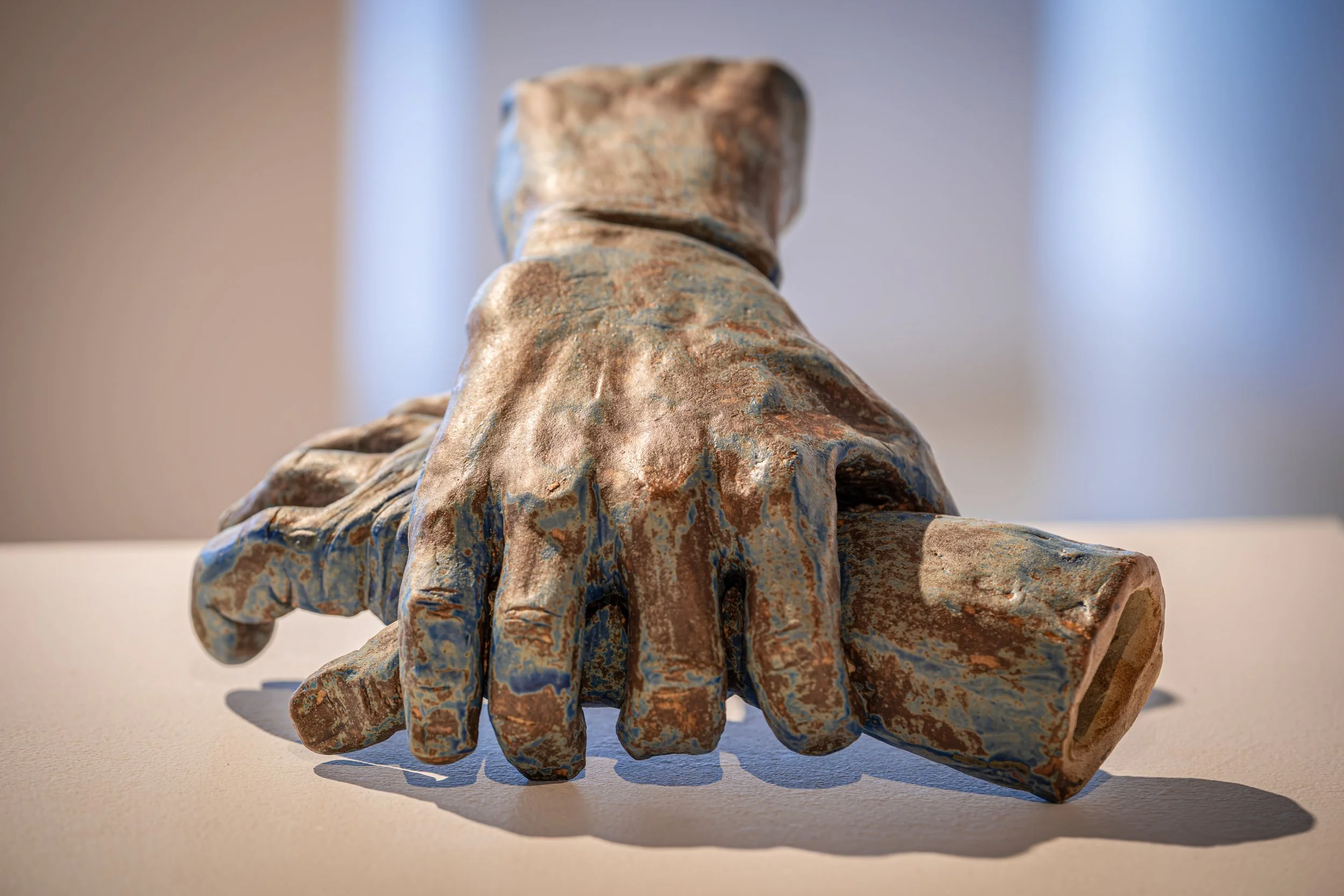 Ceramic artwork by a North East artist photographed at the National Glass Centre in Sunderland.