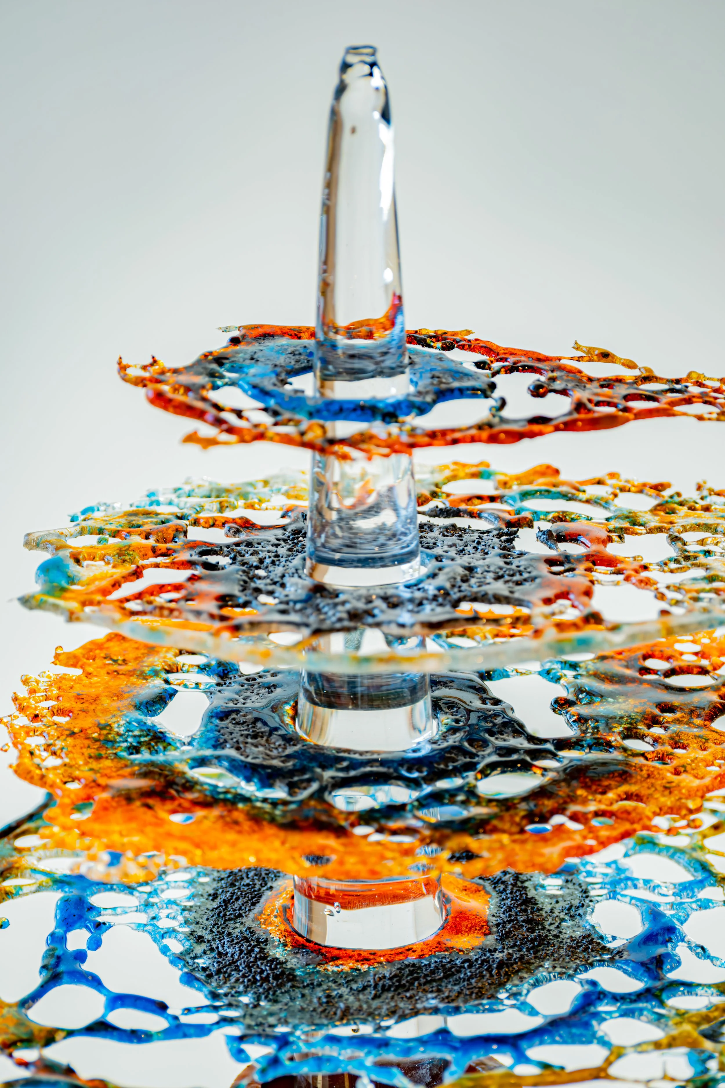 Glass art photographed as part of an exhibition at the National Glass Centre in Sunderland.