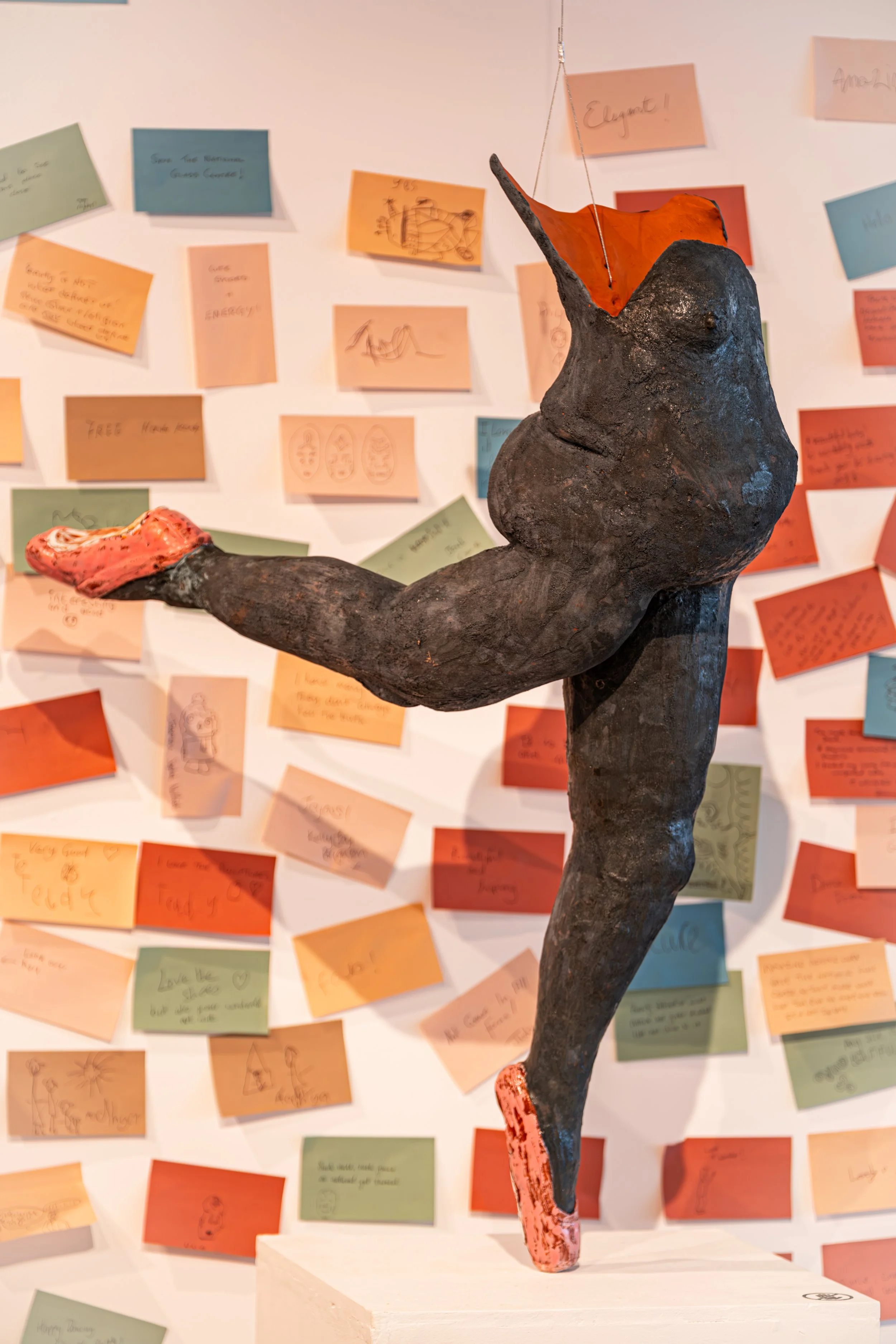 Exhibition photograph of ceramic artwork by a North East artist in Sunderland.