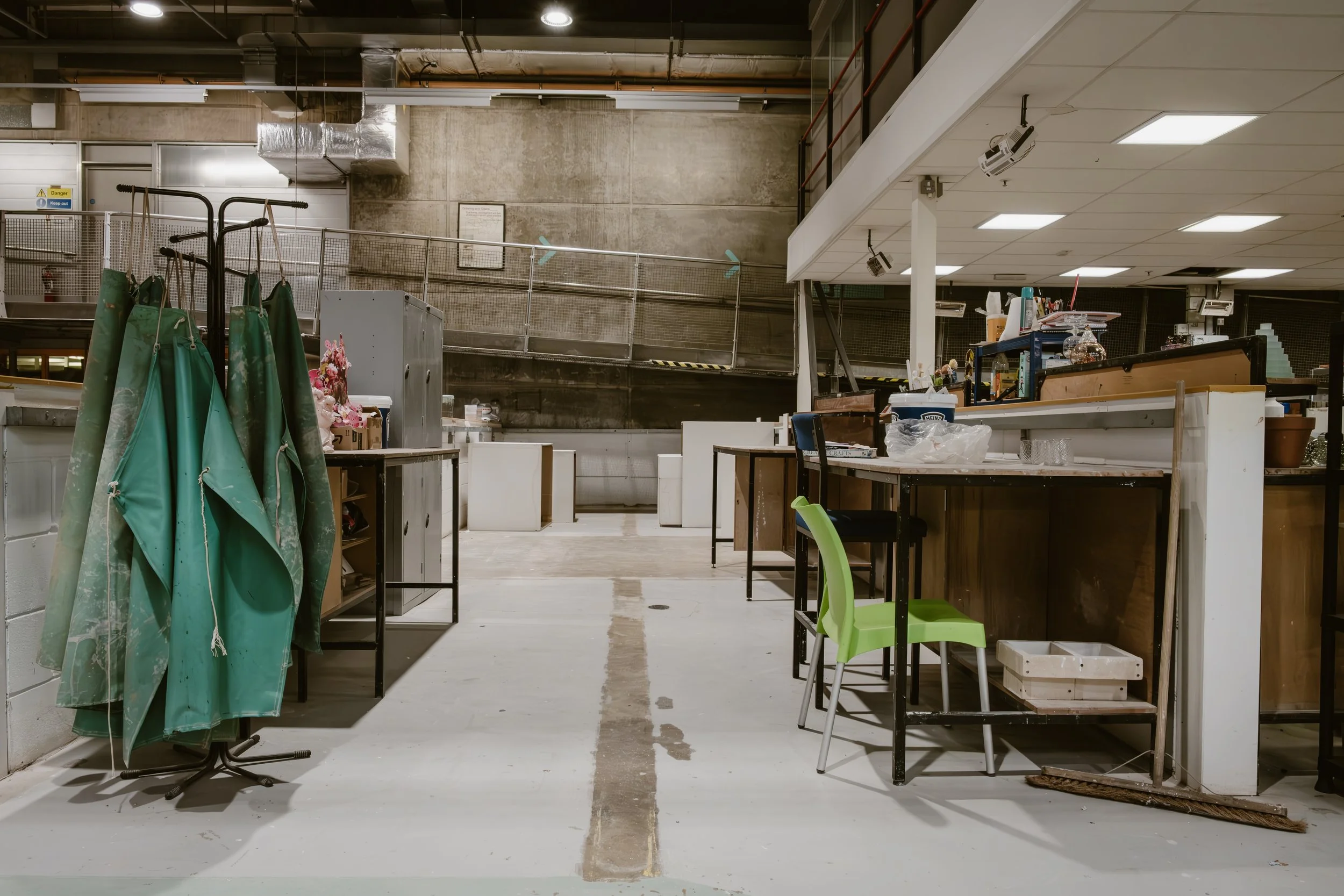 National Glass Centre workspace photographed during the closure of the Sunderland arts venue.