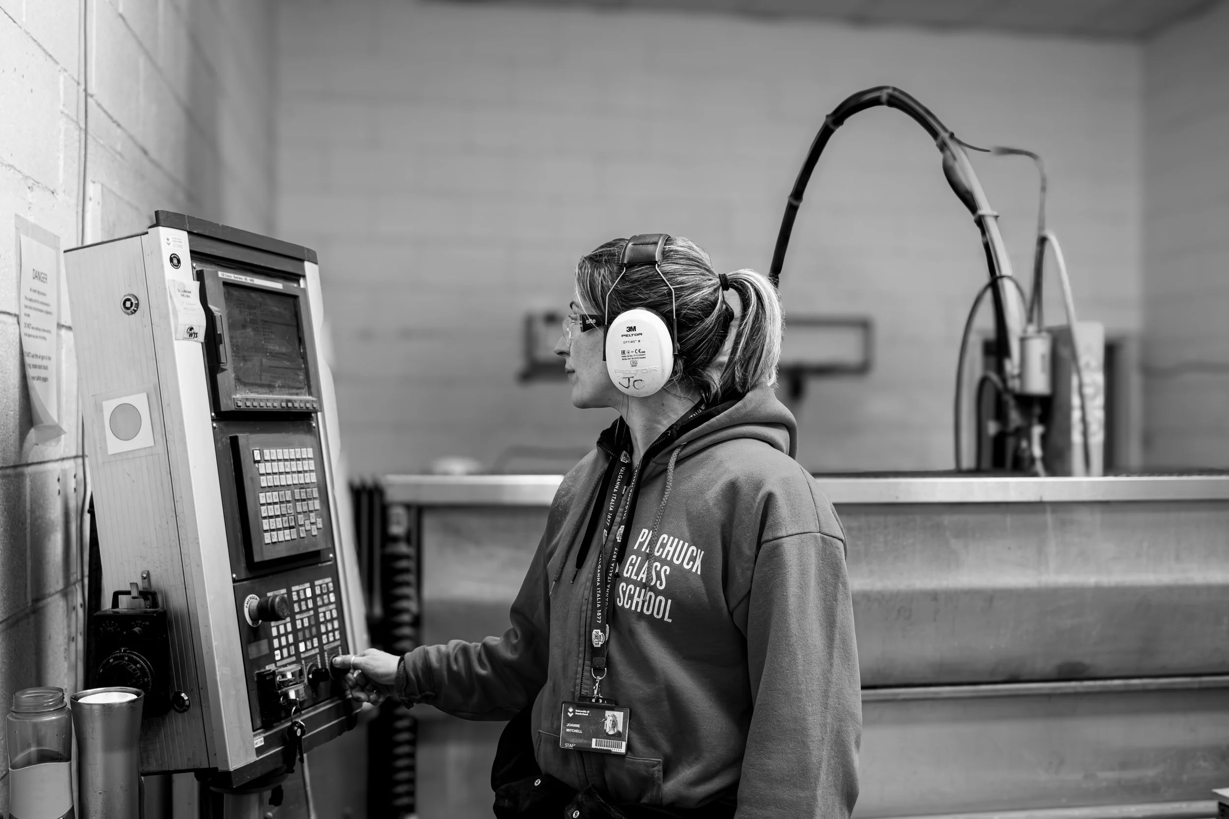 Artist photographed in their Studio at the National Glass Centre in Sunderland as part of an Environmental Portrait Series