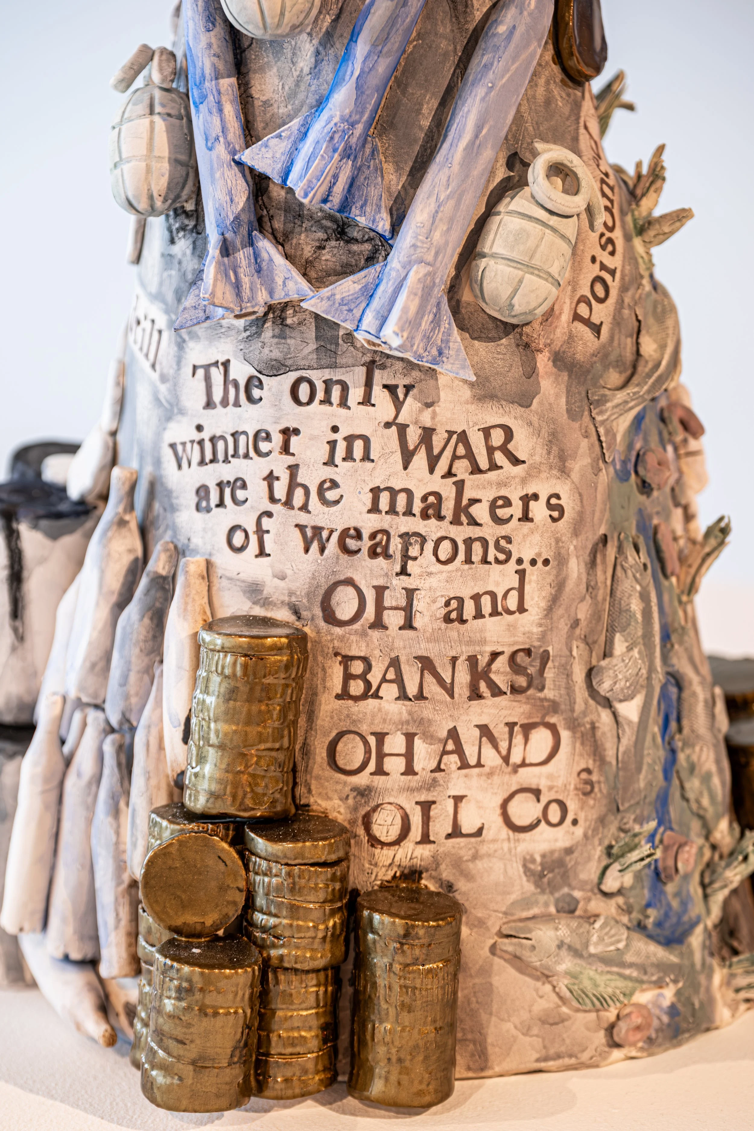 Ceramic artwork by a Durham artist photographed for an exhibition at Sunderland’s National Glass Centre.