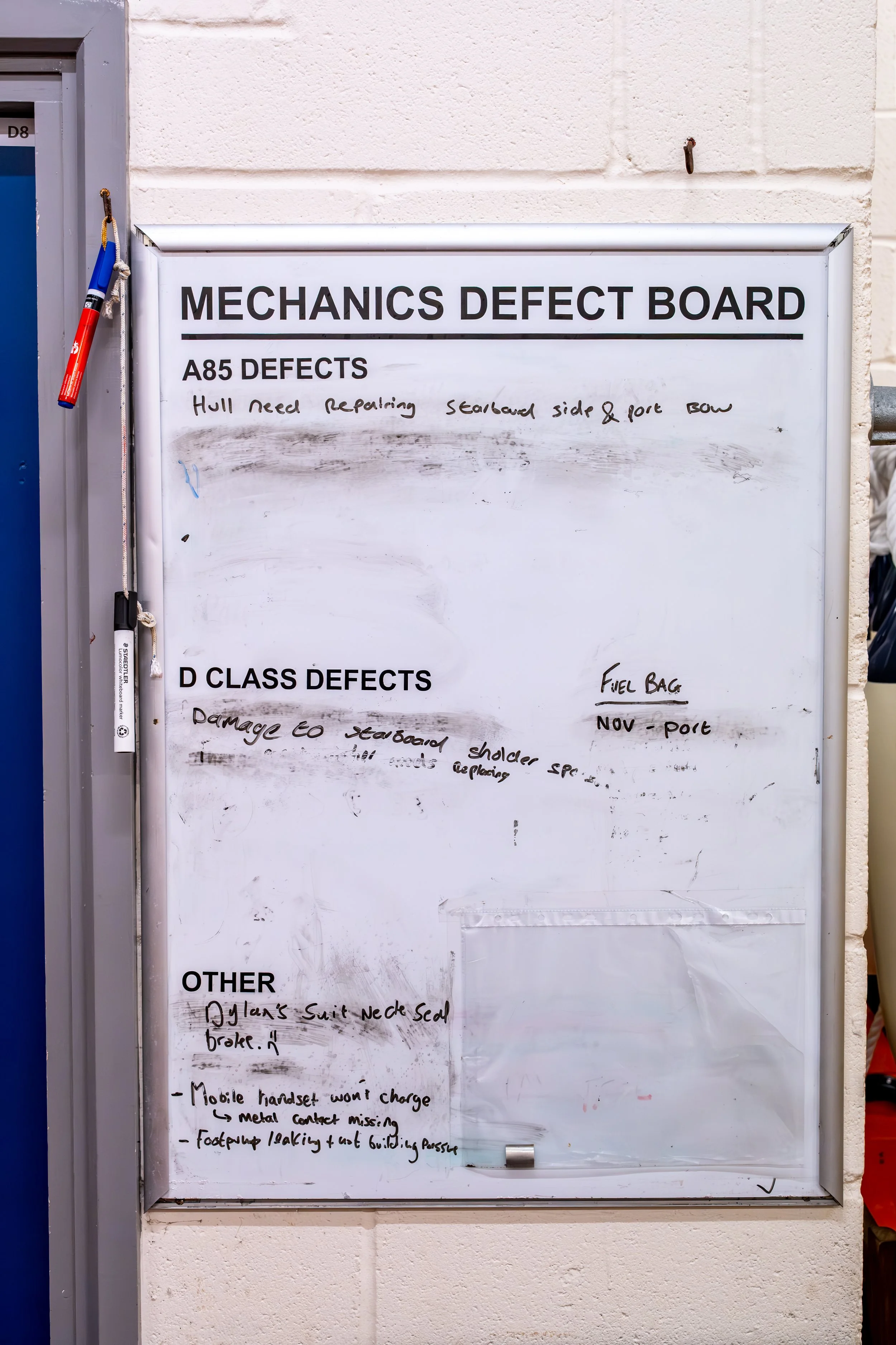 RNLI volunteer crew documented naturally at Sunderland Marina.