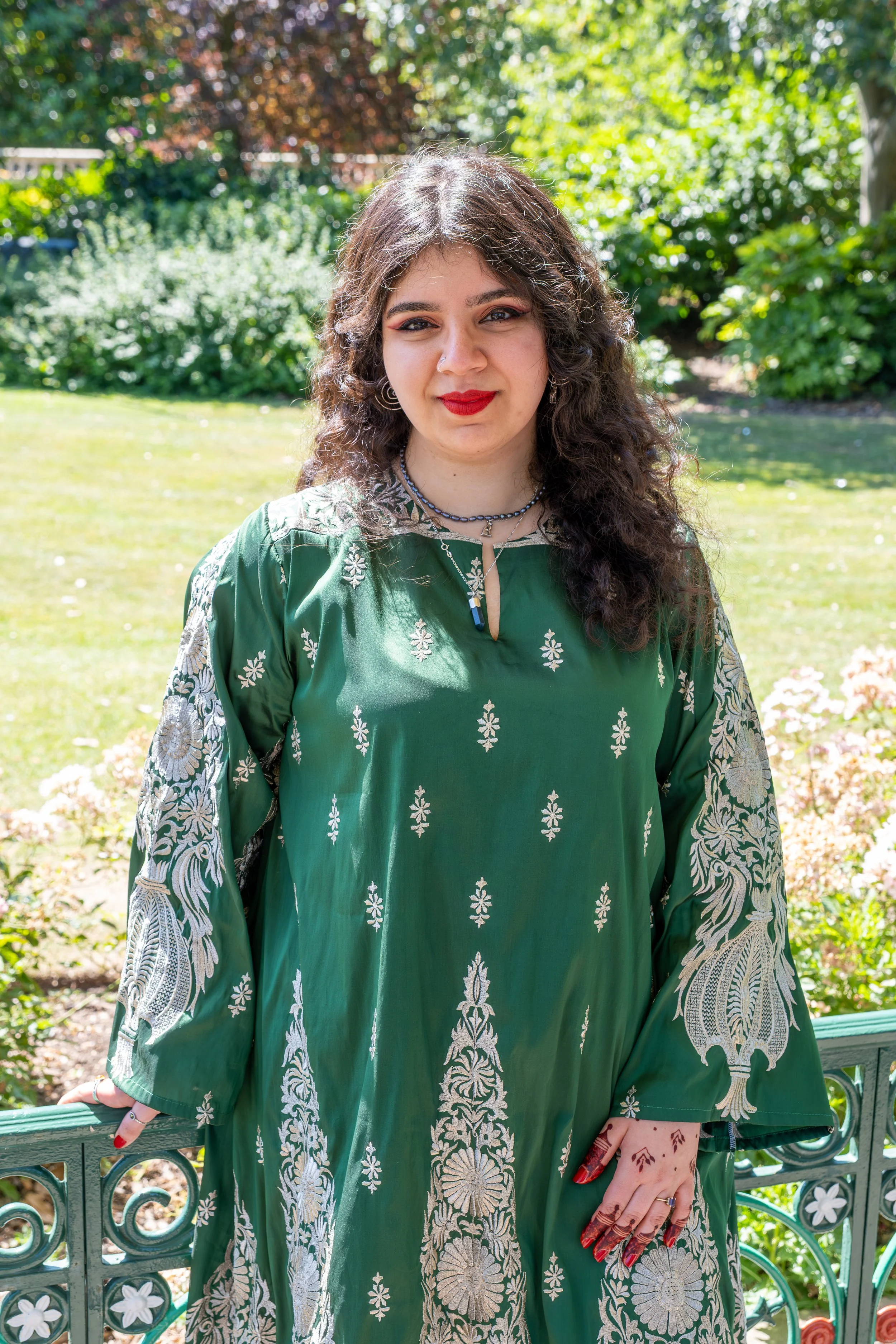 Outdoor professional headshot photographed in Mowbray Park near Sunderland Winter Gardens.