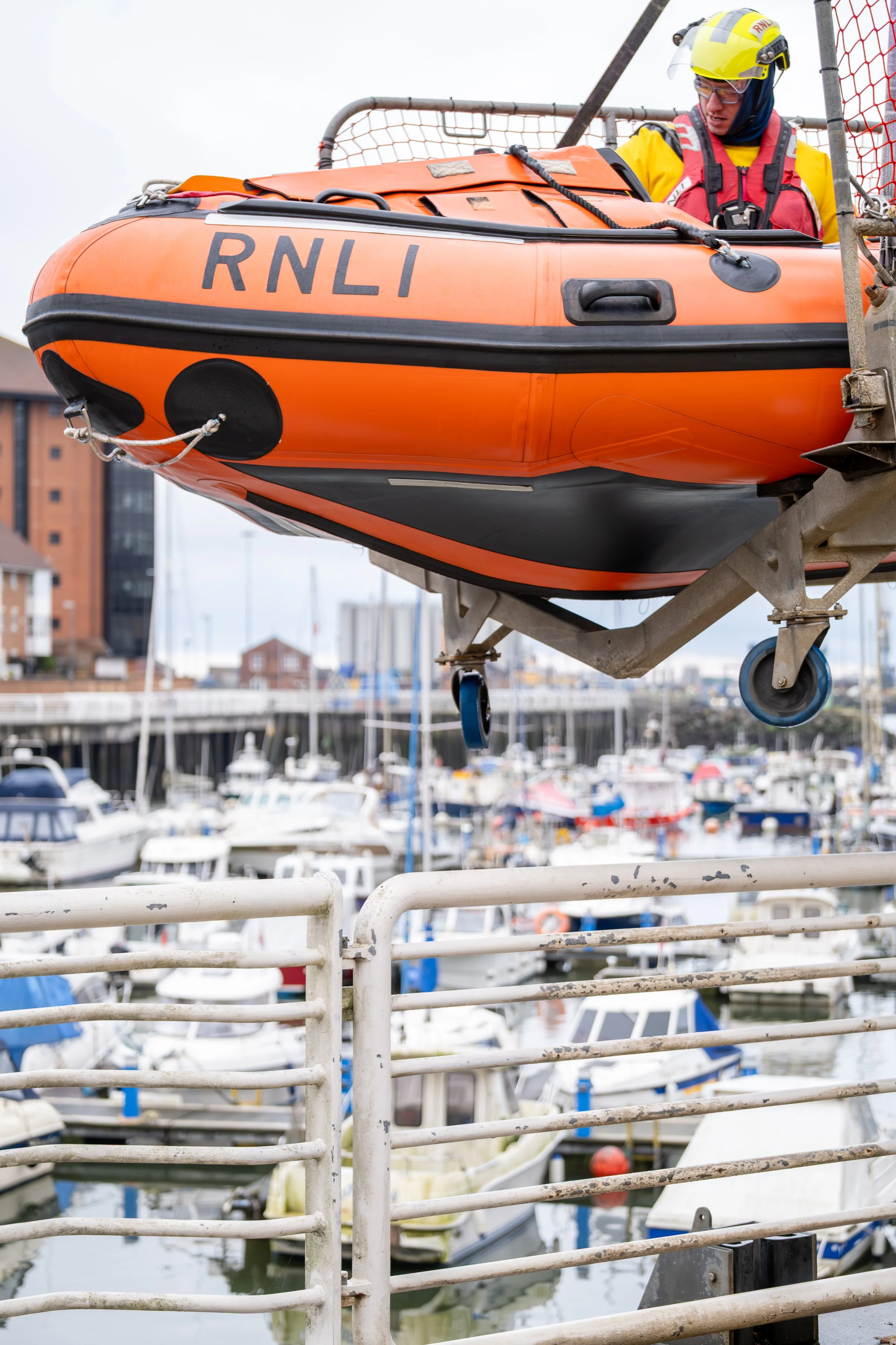Behind-the-scenes documentary photography at Sunderland RNLI Lifeboat Station.