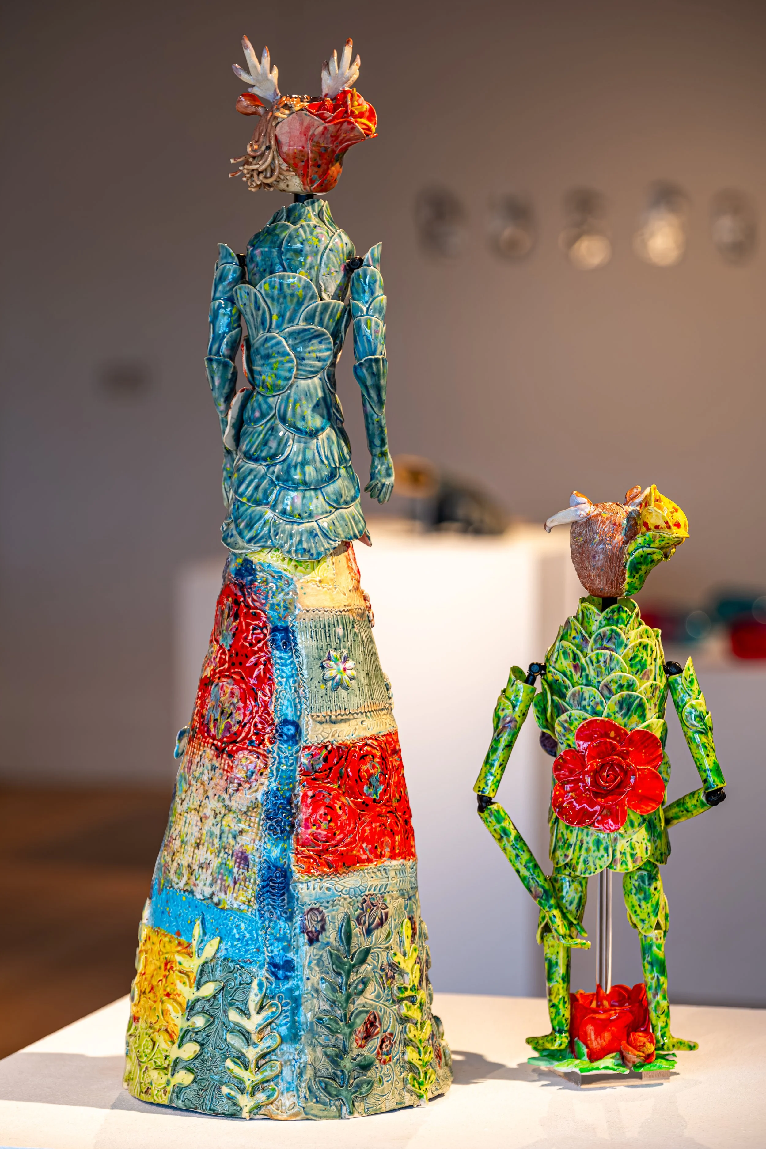 Glass artwork by a local artist photographed at the National Glass Centre in Sunderland.