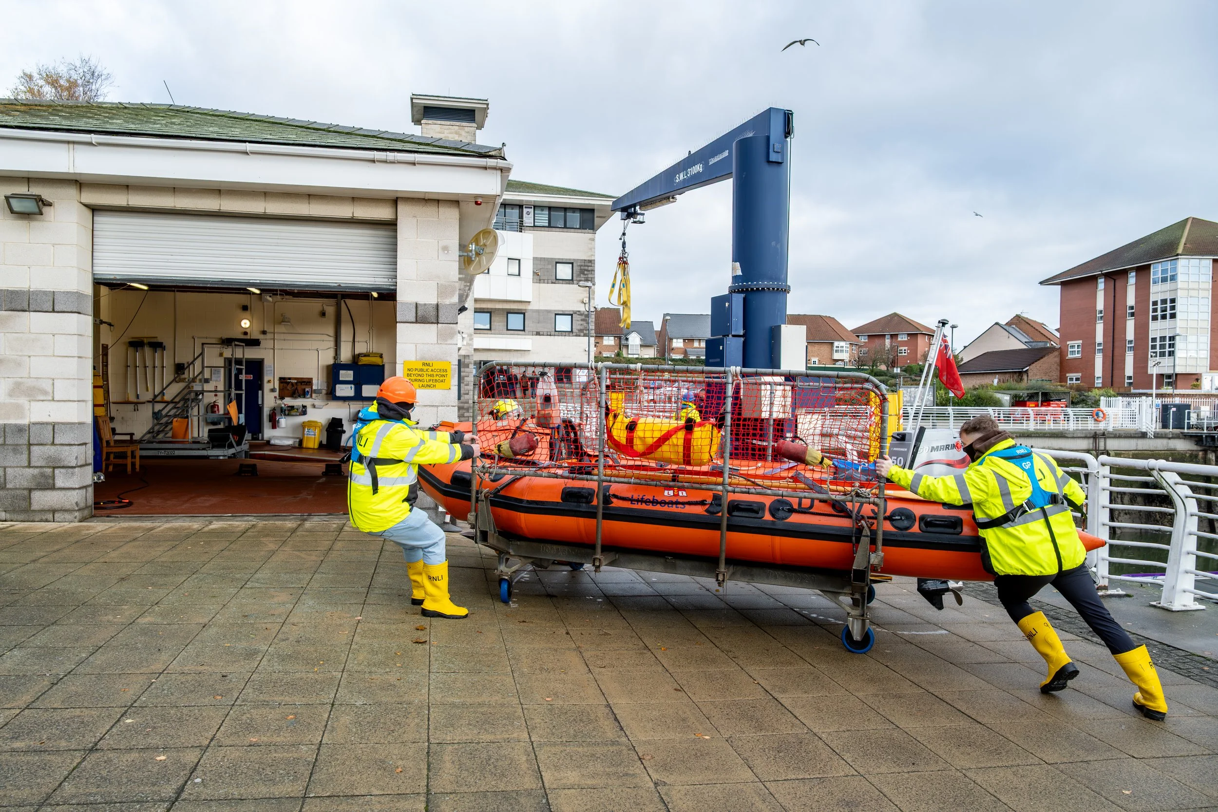 Sunderland RNLI station and crew photographed as part of a long-term documentary series.