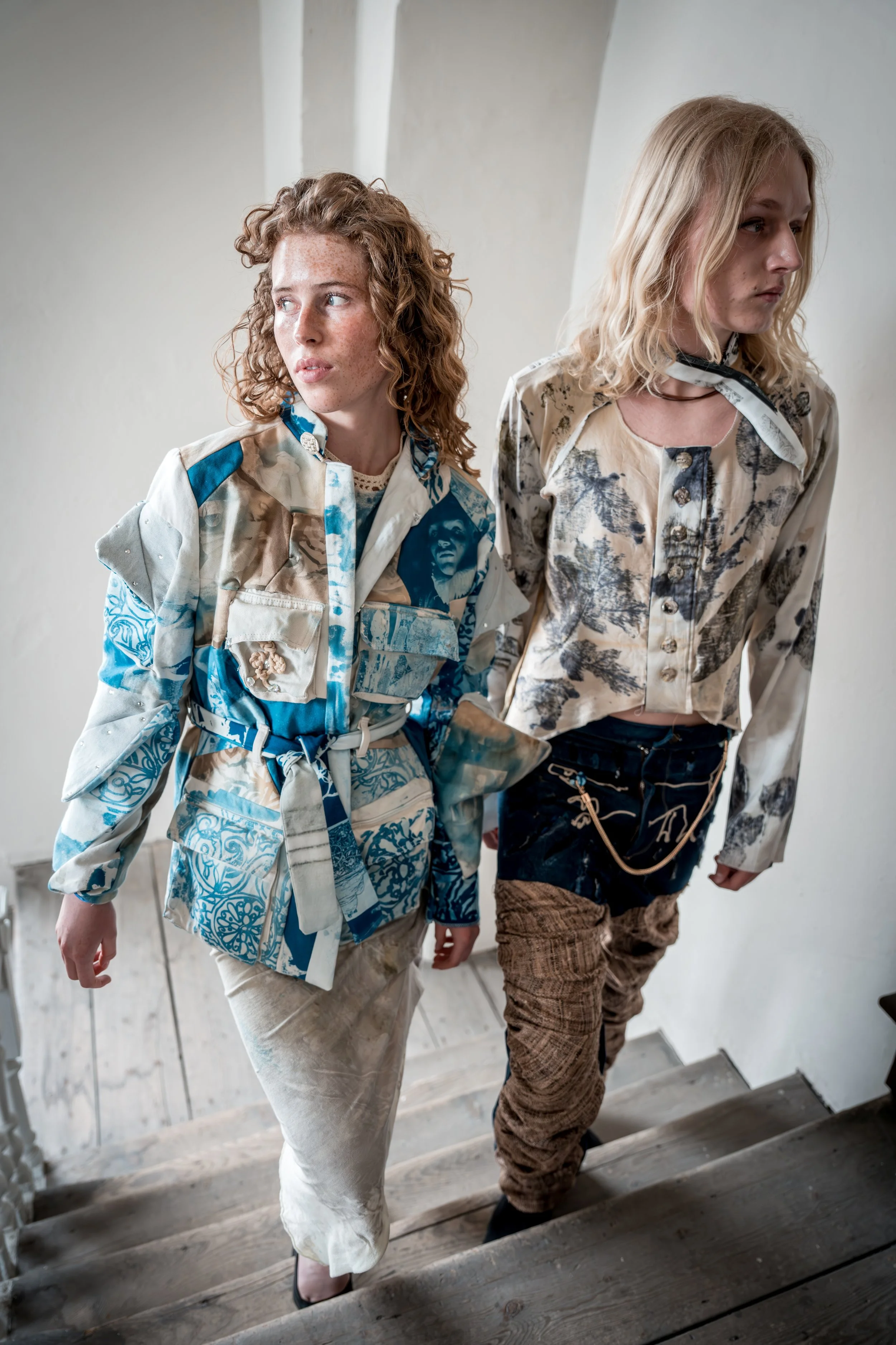 Models posing for a fashion shoot in the Nort East.