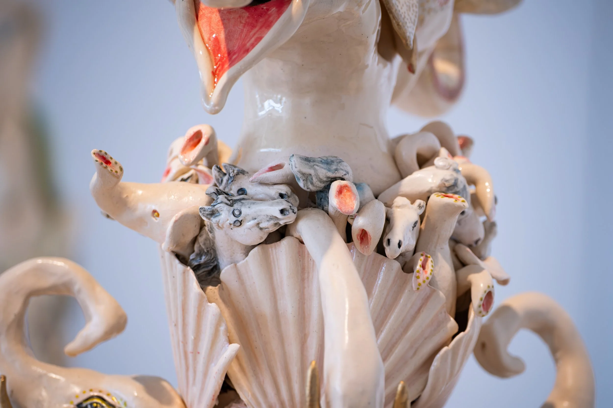 North East artist photographed with their ceramic artwork at Sunderland’s National Glass Centre.