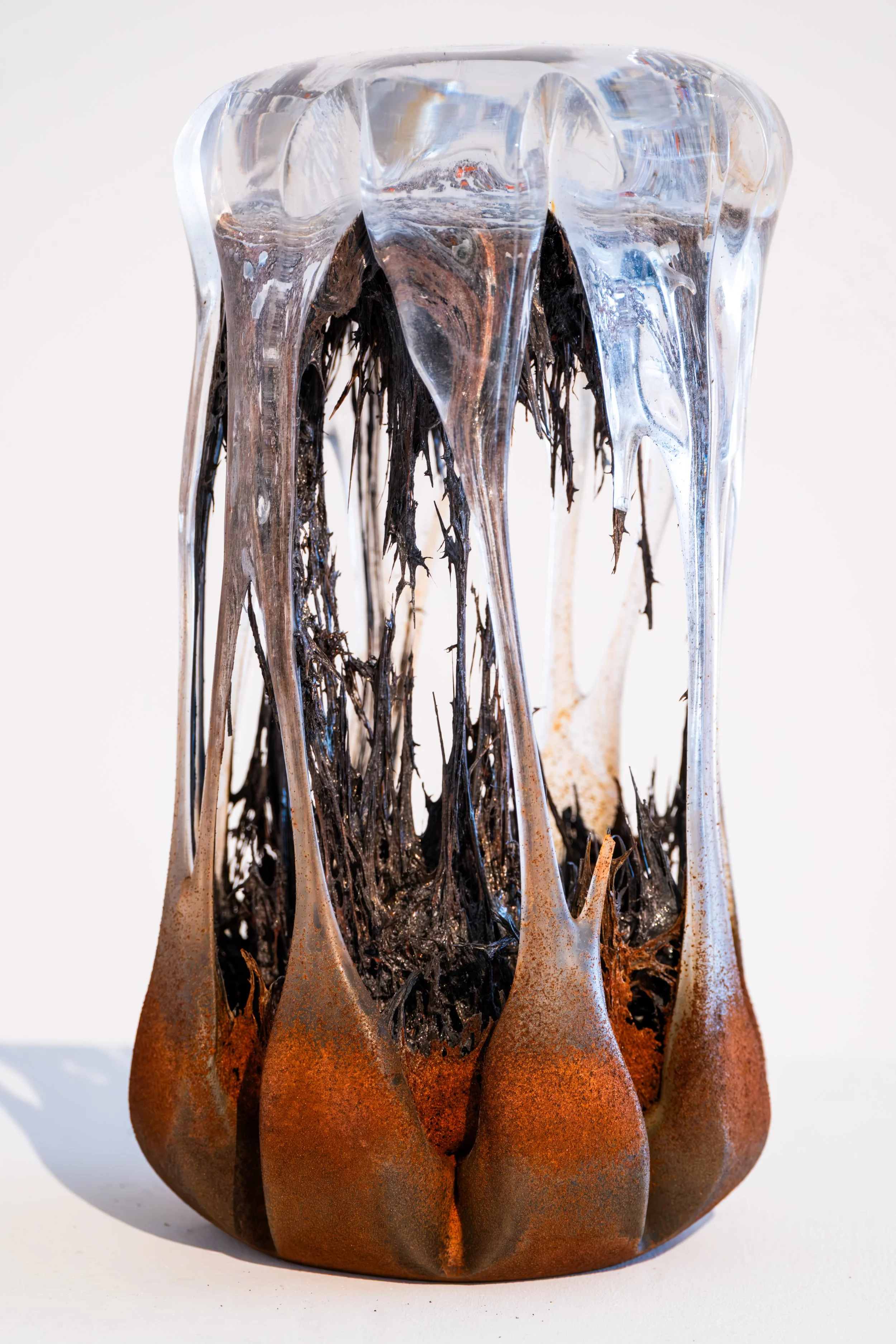 Contemporary glass artwork photographed for an exhibition at the National Glass Centre, Sunderland.