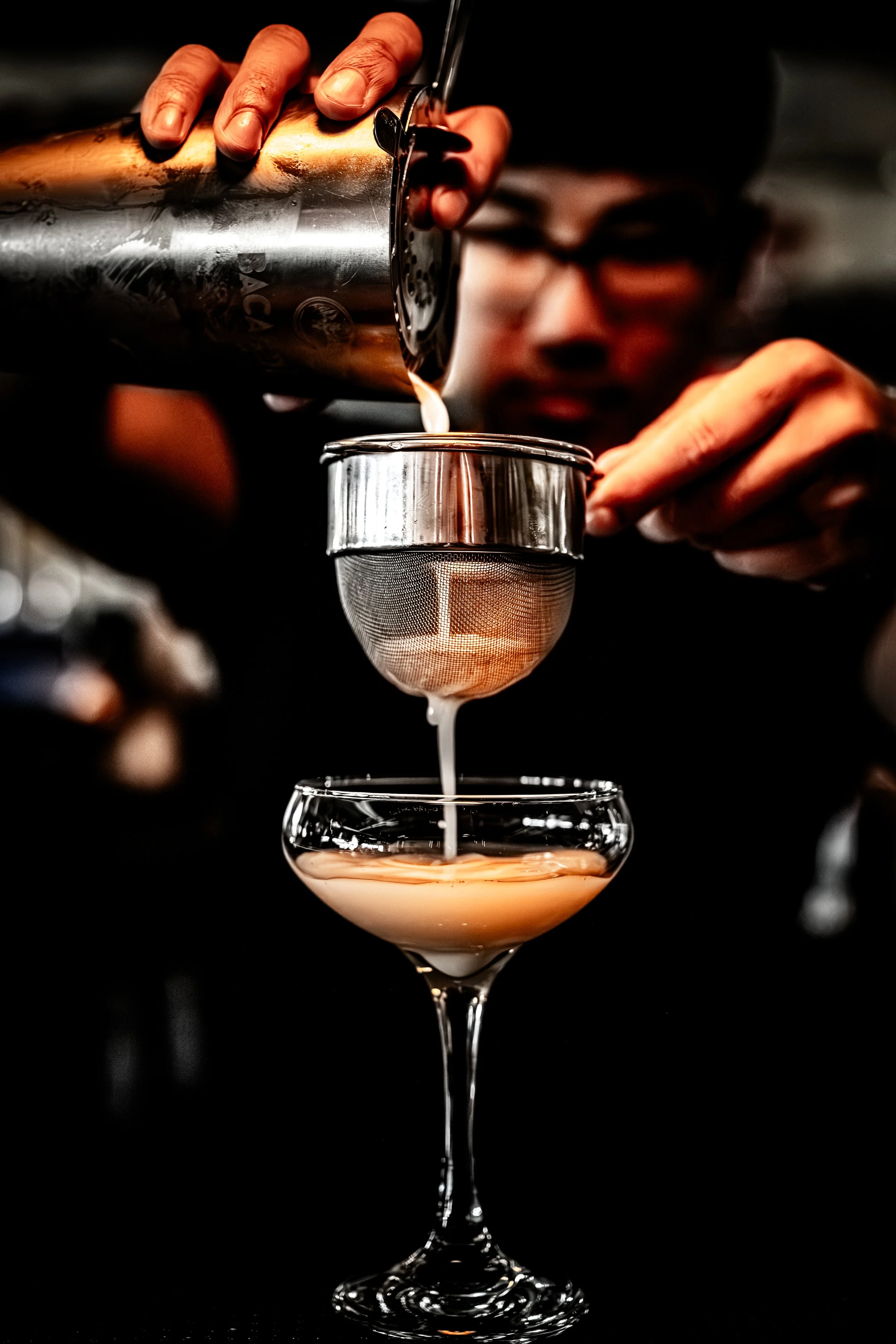 The Engine Room in the Fire Station Sunderland, Portrait photography / Business branding, employee pouring cocktails