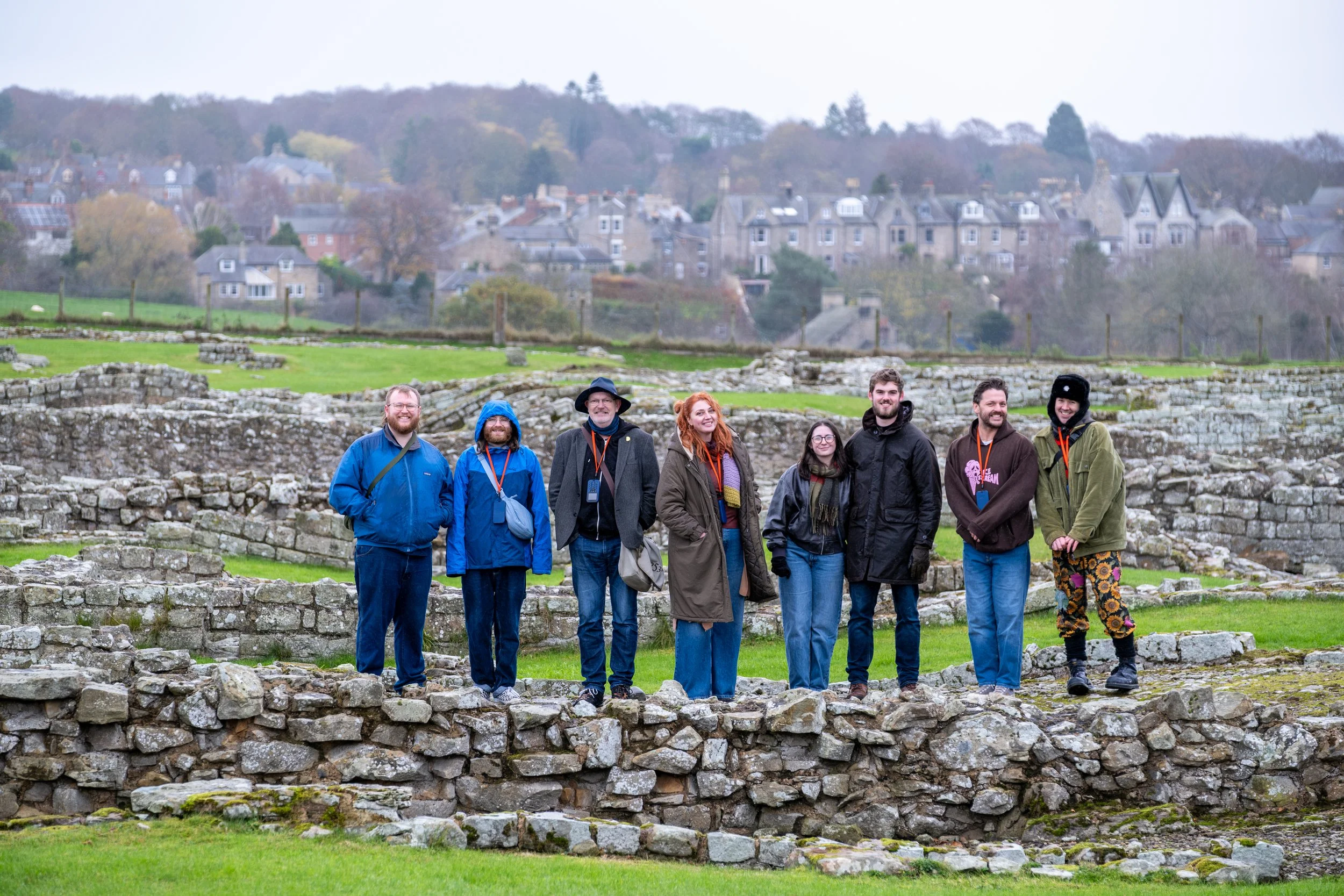Documentary photograph of the archaeological remains at Corbridge Roman Site in Northumberland.