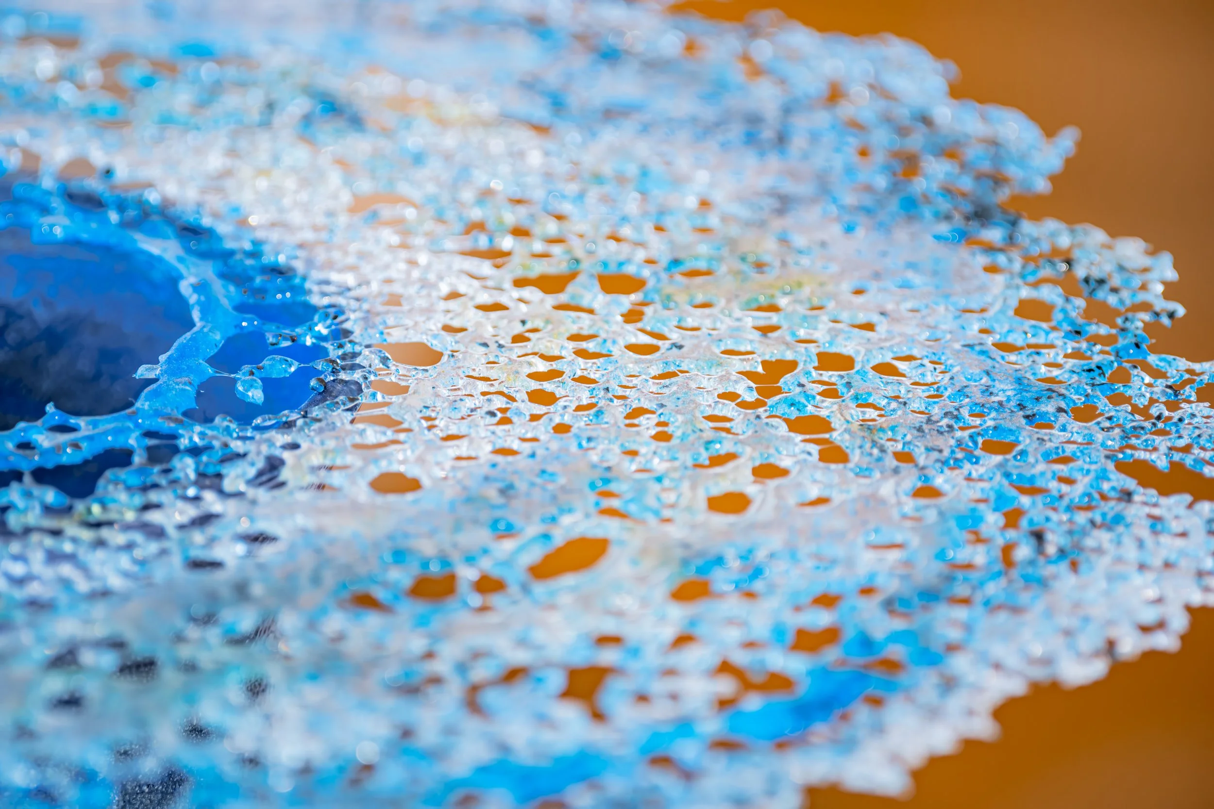 Exhibition photograph of glass artwork displayed at the National Glass Centre, Sunderland.