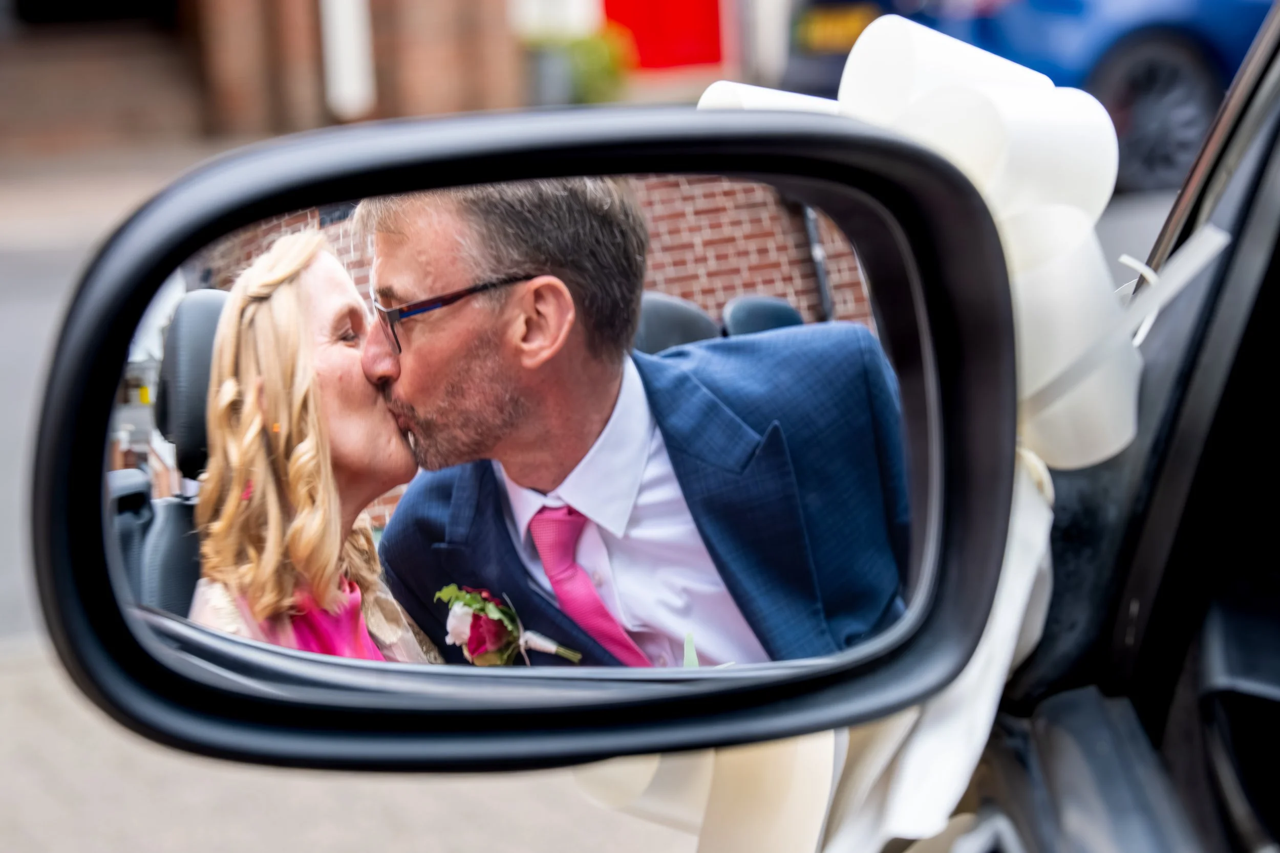 Jacqui and Paul photographed together during their wedding celebration in the North East.