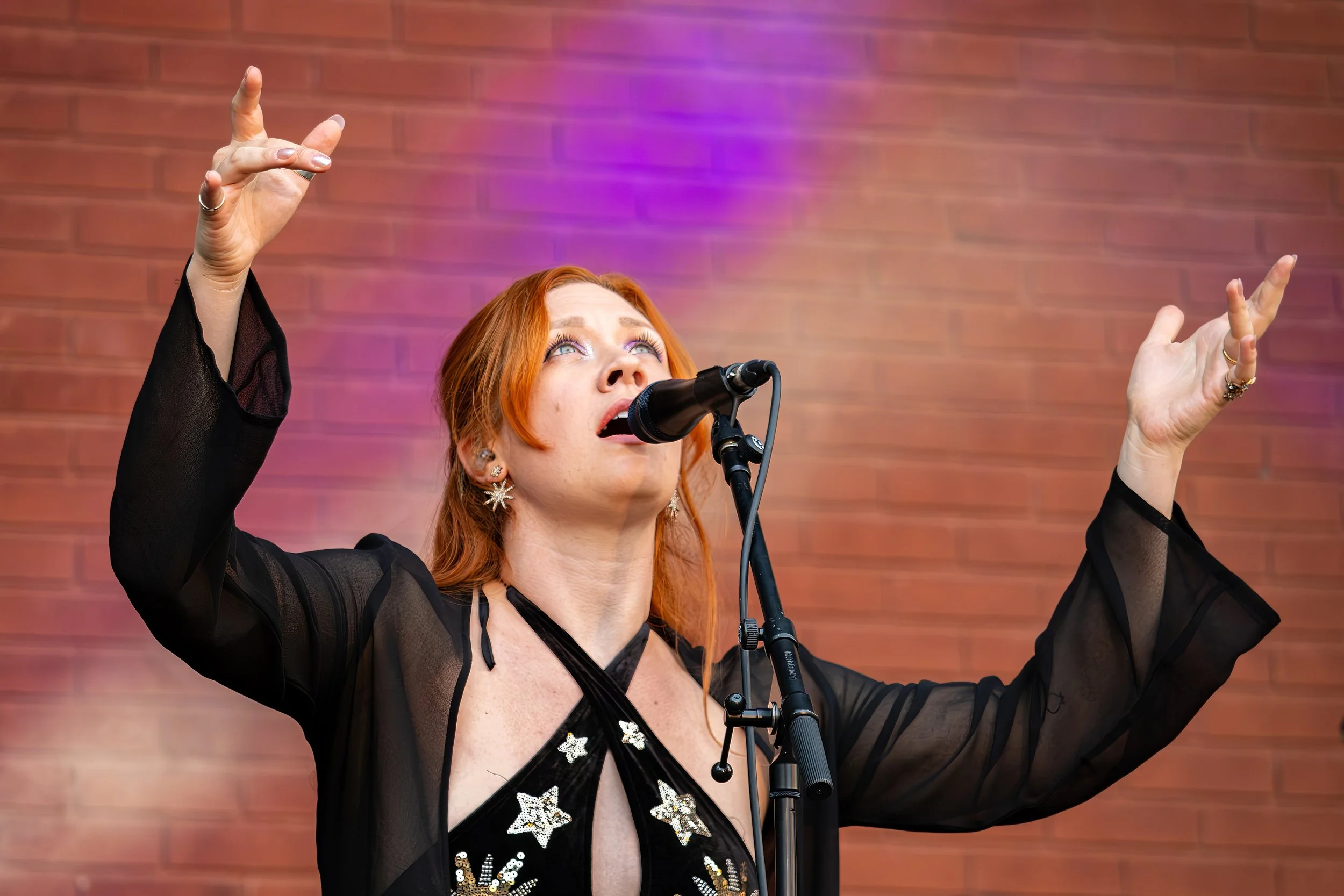Live artist performing for an audience at The Fire Station in Sunderland.